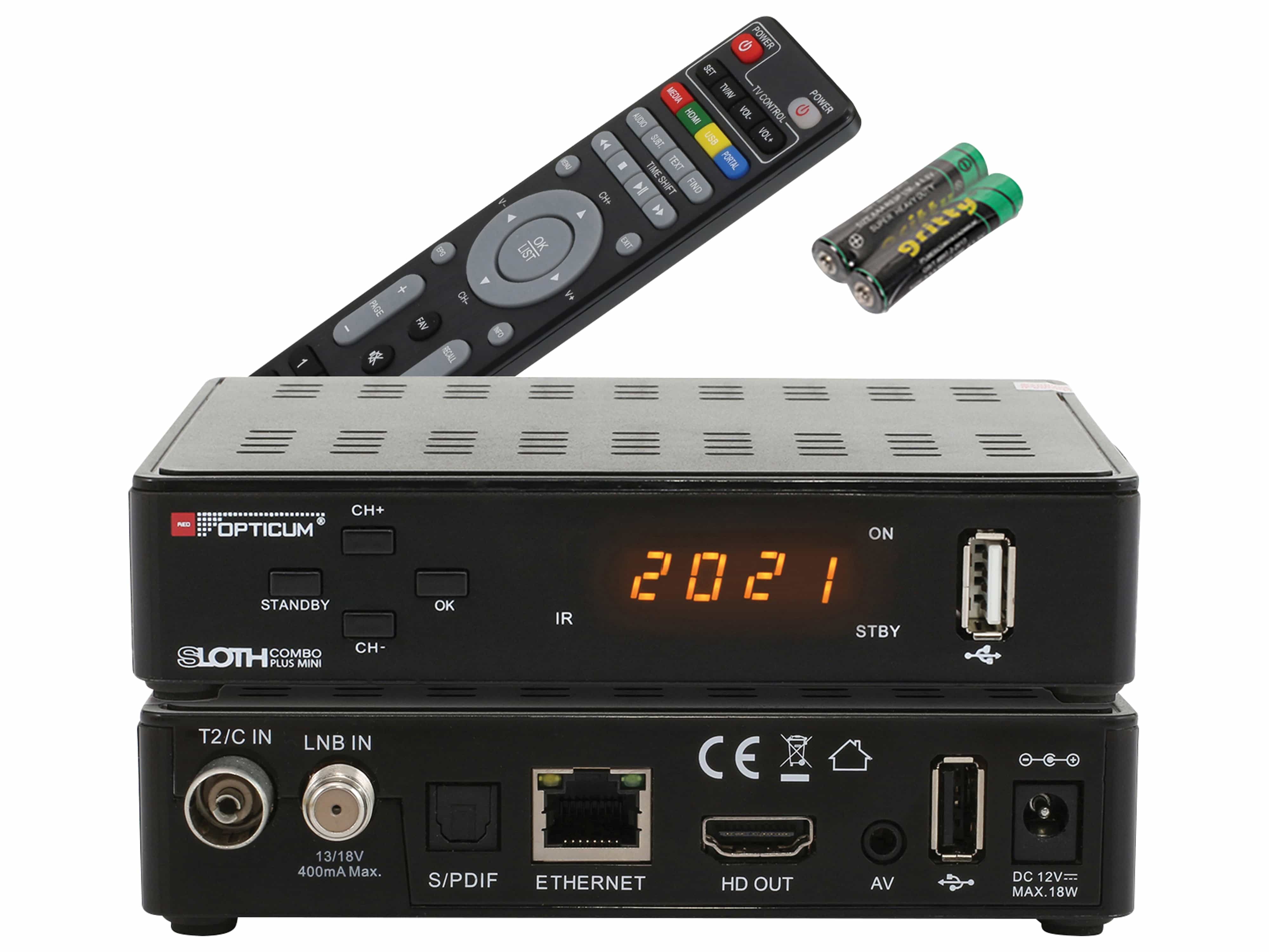 RED OPTICUM SAT-Receiver Sloth Combo plus mini