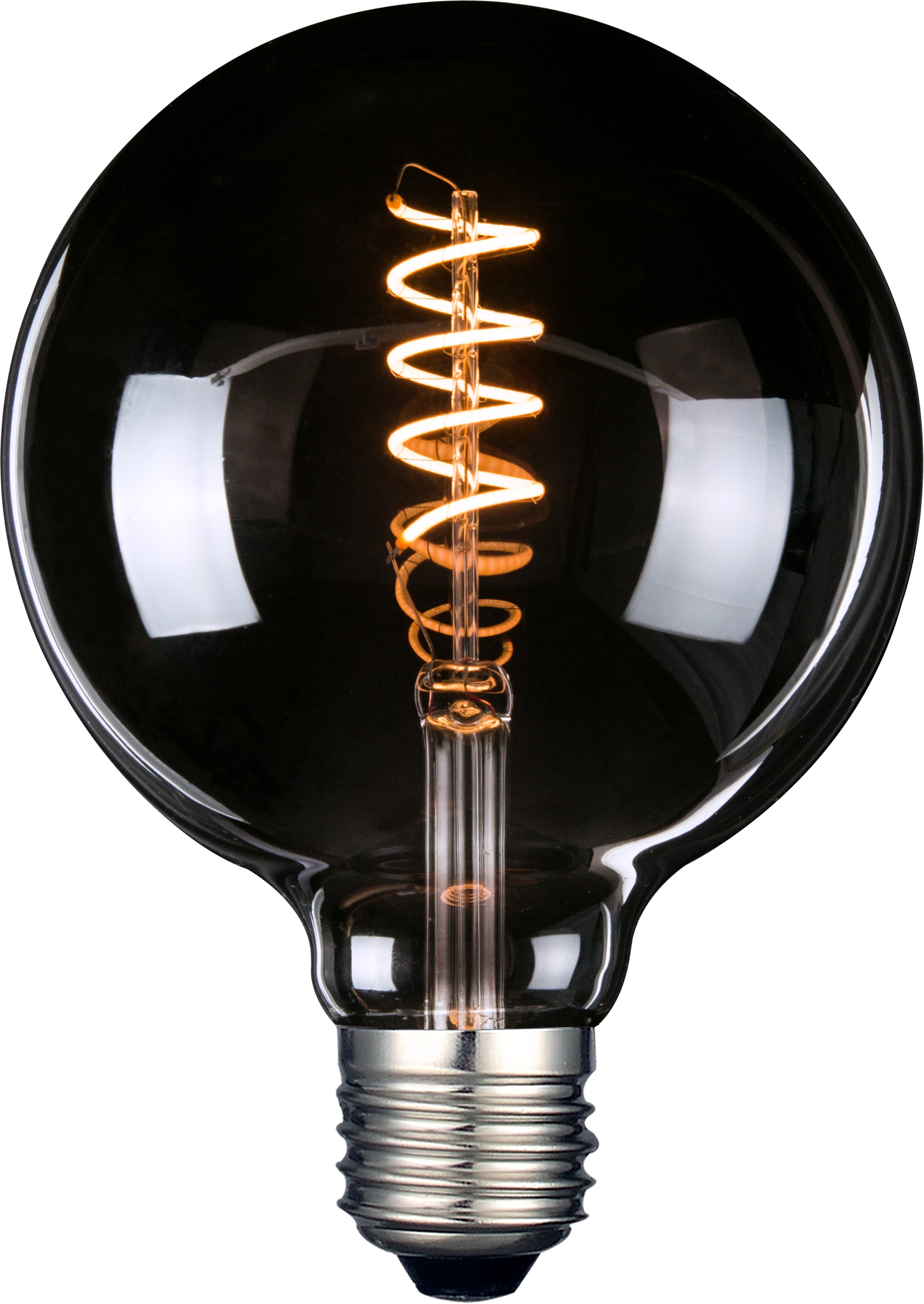 LUXULA LED-Filament-Lampe, SPIRAL, Globe, E27, 4W, 40lm, 1800K, dimmbar