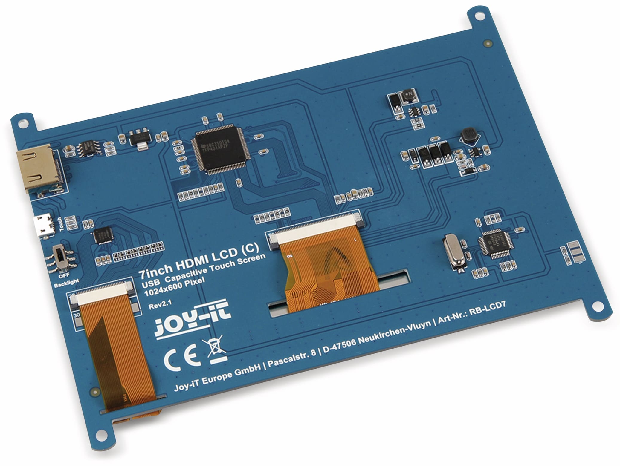 JOY-IT Touch-LCD Display Modul 17,78 cm (7") für Raspberry Pi