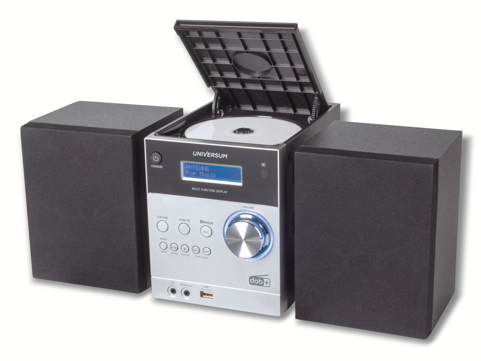 Universum Stereoanlage MS 300-21, CD, DAB+ Radio, Bluetooth, USB, silber