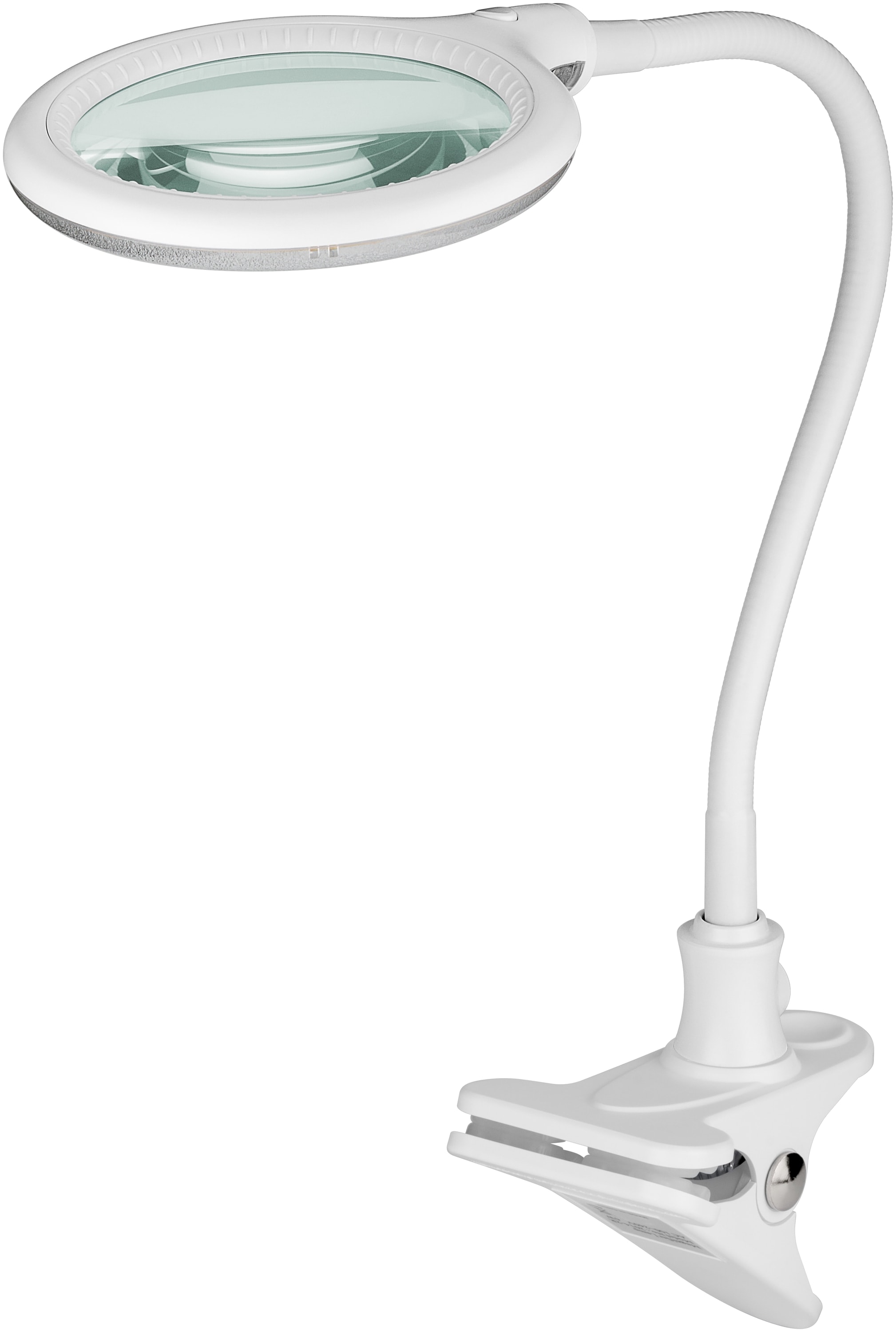 GOOBAY LED Stand-/Klemm-Lupenleuchte, 6W, 480lm, 1,75x Vergrößerung, weiß