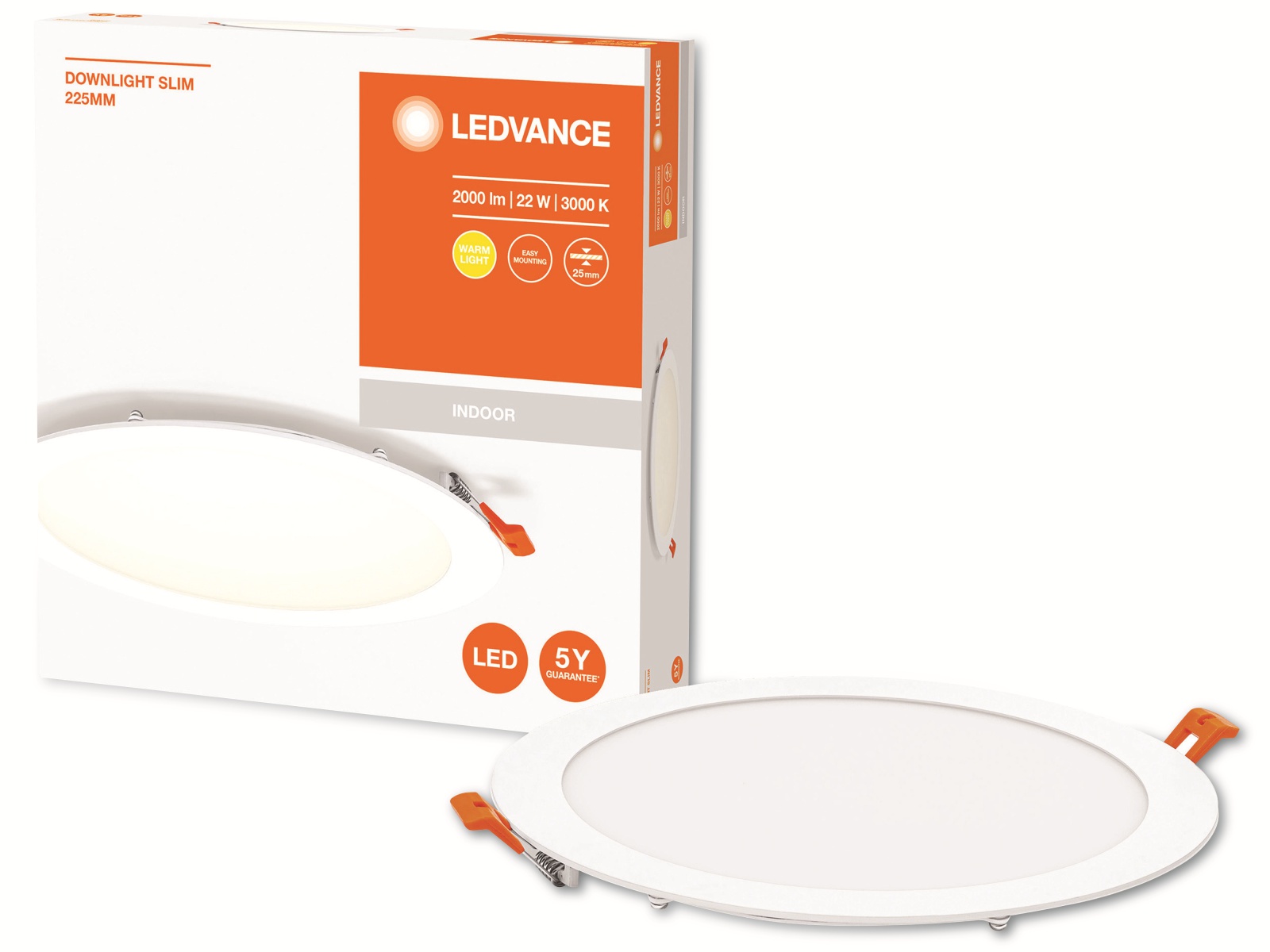 LEDVANCE LED-Einbauleuchte, ultra slim, 22W, 2000lm, 3000K