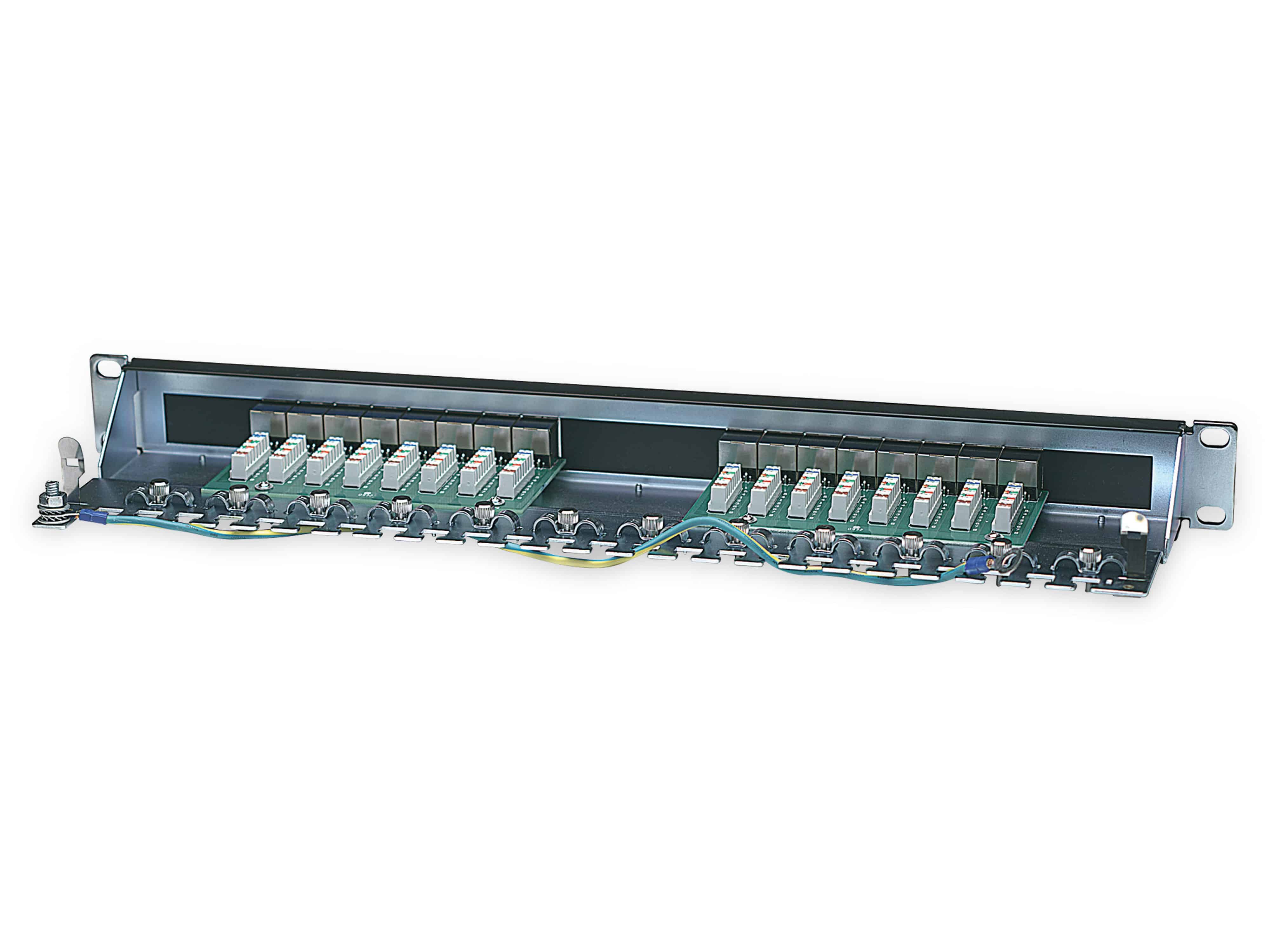 INTELLINET Cat6 Patchpanel, 19", 16-Port, geschirmt, FTP, 1 HE