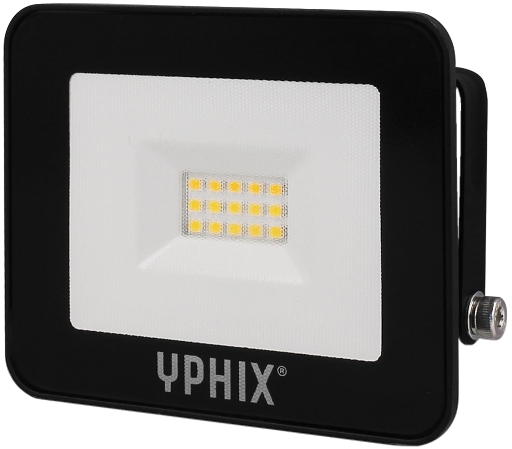 YPHIX LED-Baustrahler LED Floodlight John, 73606, 10 W, 3000 K, schwarz