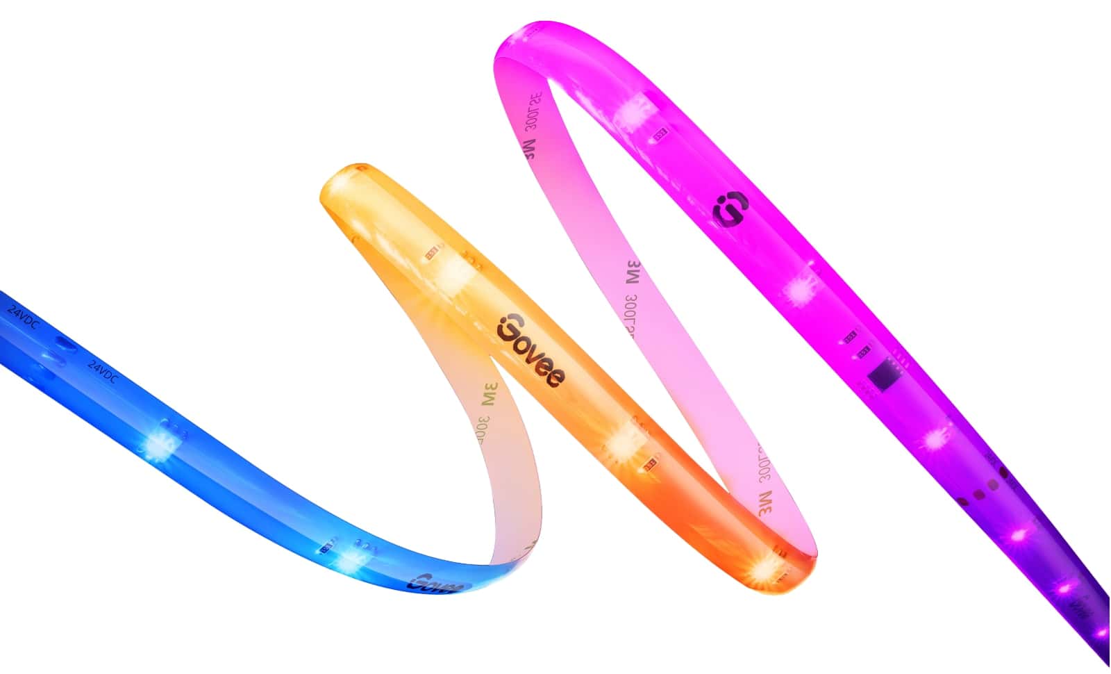 GOVEE LED-Strip, Wi-Fi, RGBIC, EEK: G, smart, dimmbar, 3 m