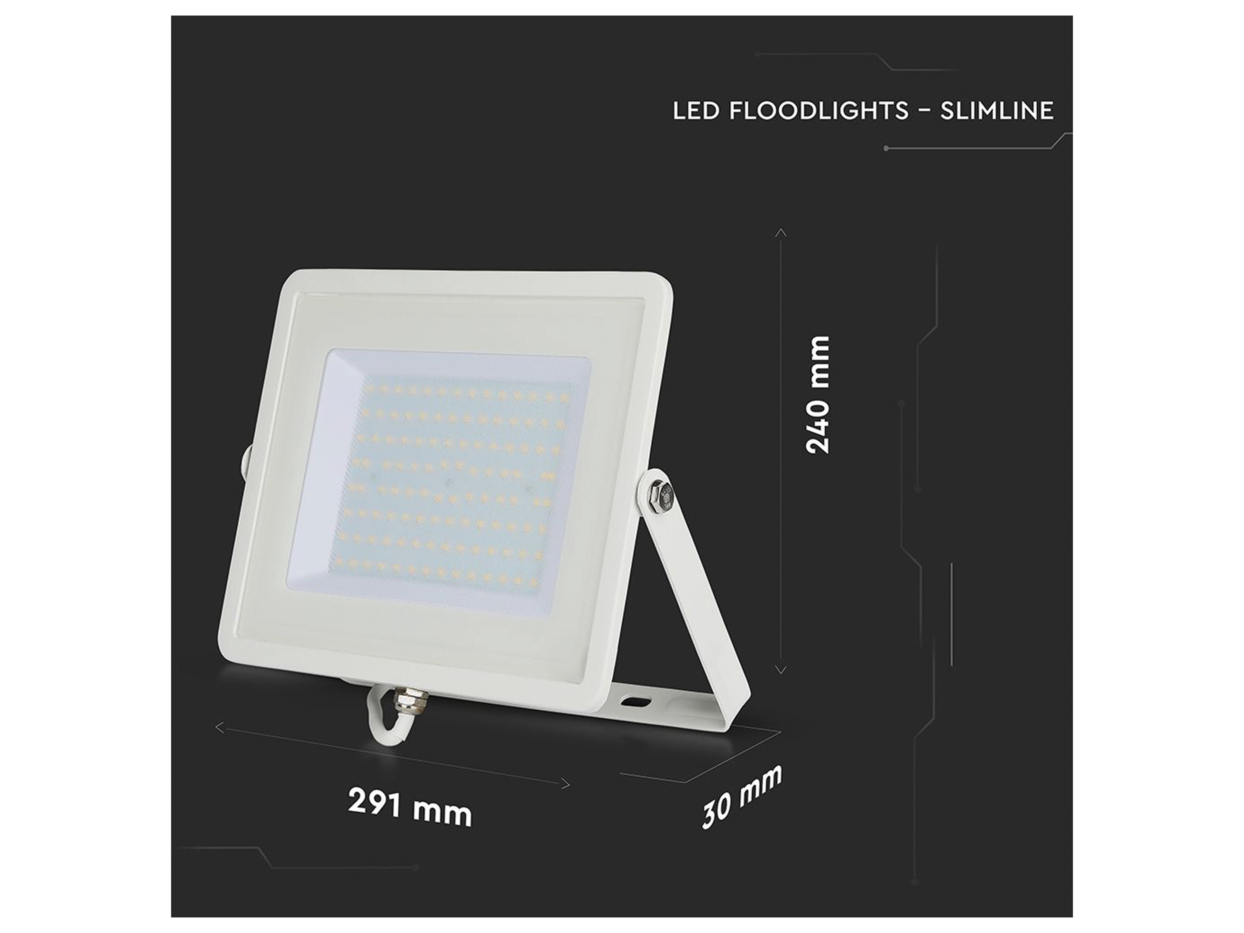 V-TAC LED-Fluter, 100W, 8200lm, 4000K, IP65