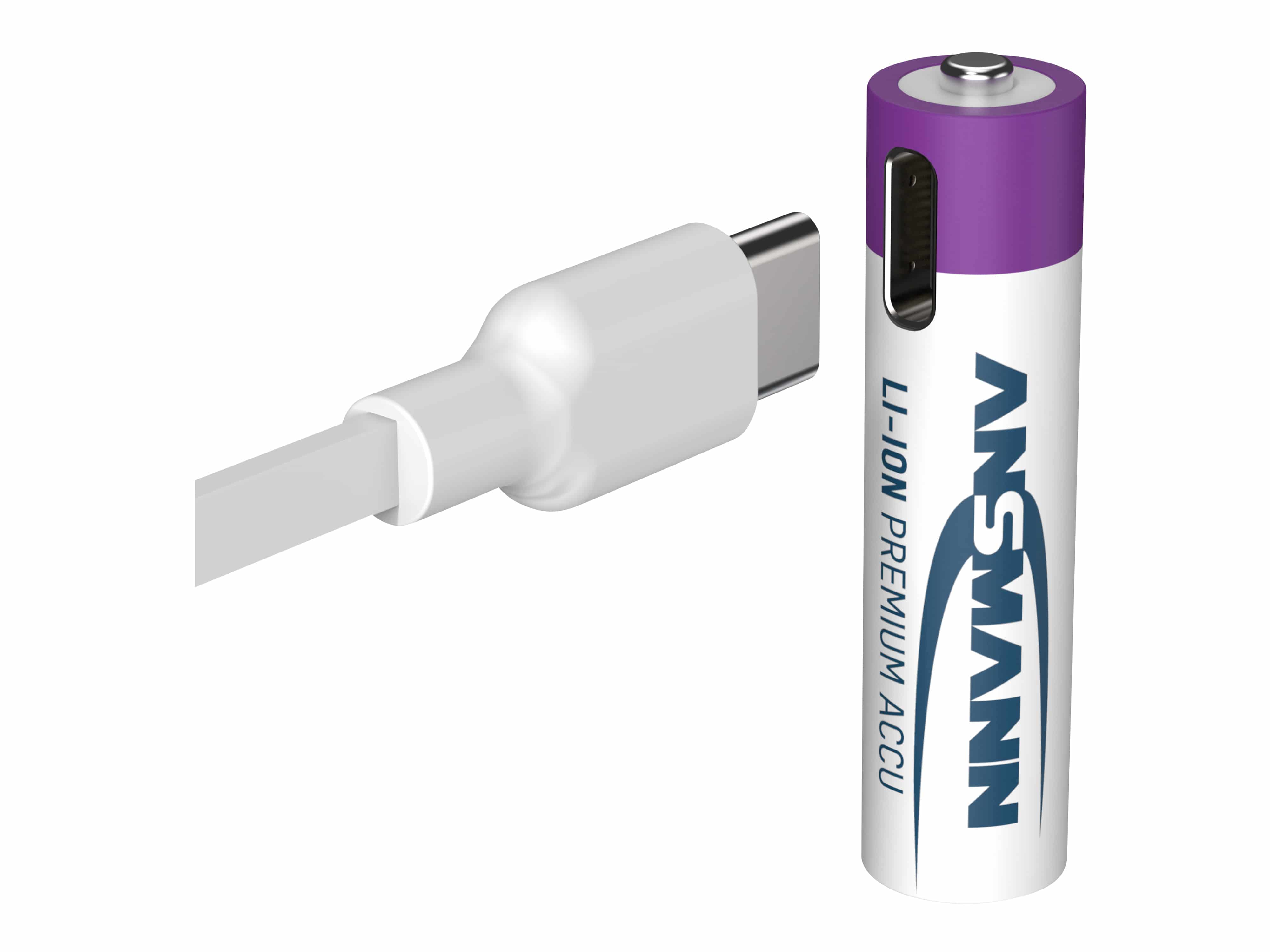 ANSMANN Li-Ion Micro-Akku, AAA, Typ 500 (min. 400mAh), 4 Stück