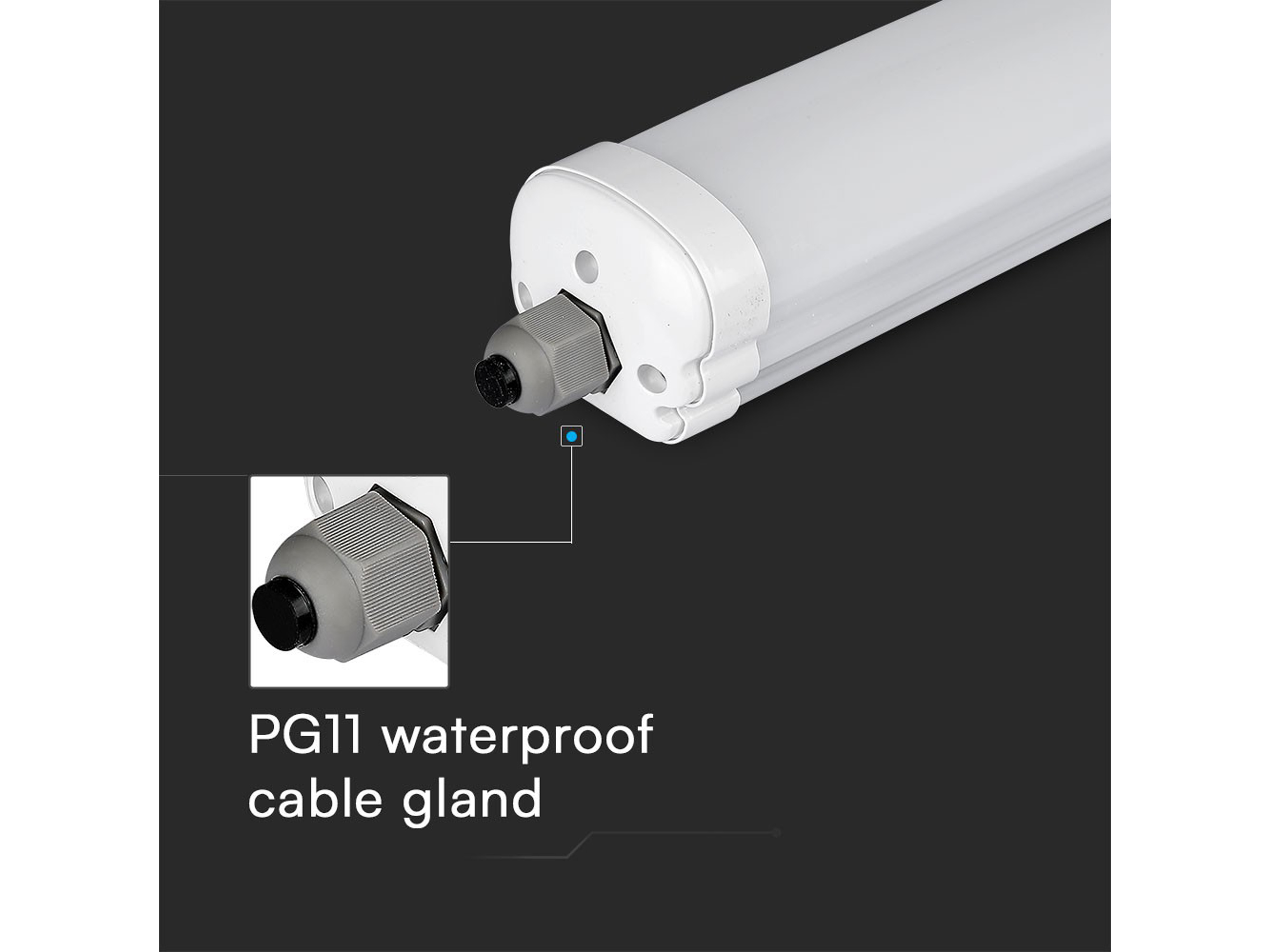 V-TAC LED-Feuchtraumleuchte VT-6076S, EEK: E, 18W, 2160lm, 6500K, 600mm