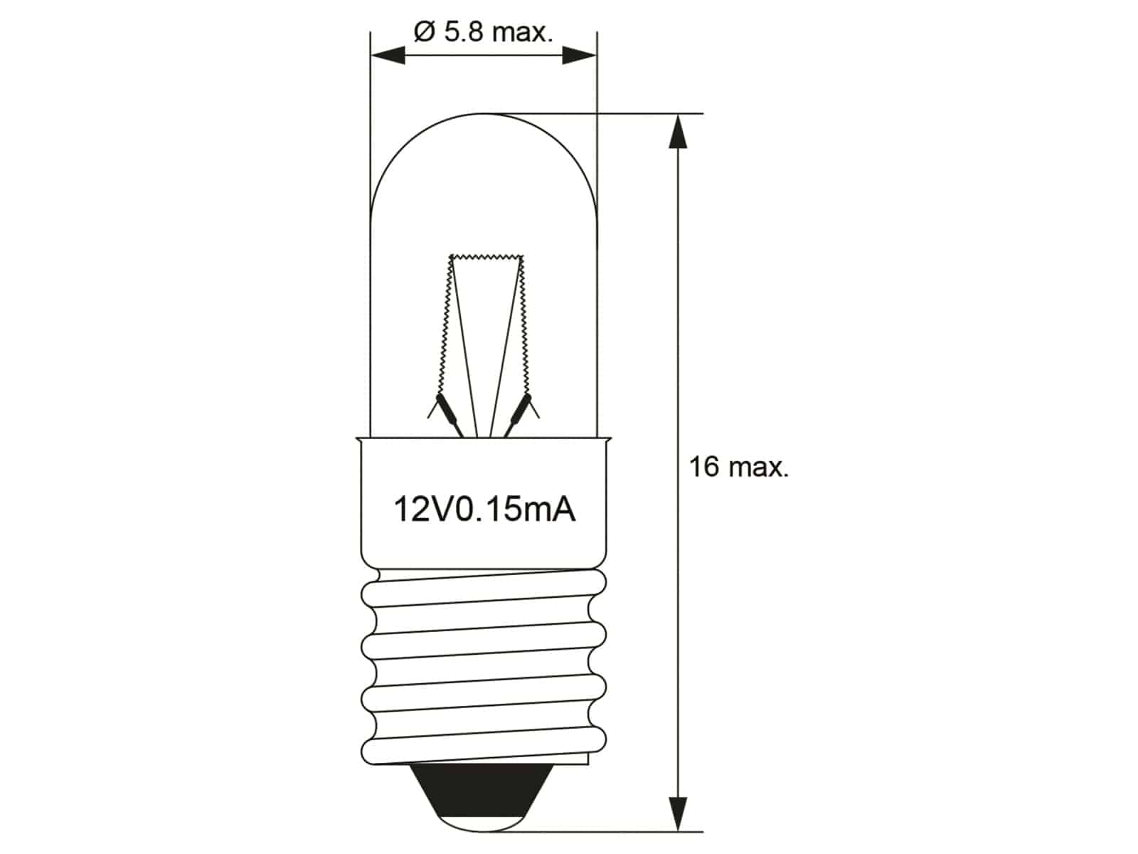 GOOBAY Röhrenlampe, 9524, T5, E5,5, 12 V, 1.8 W