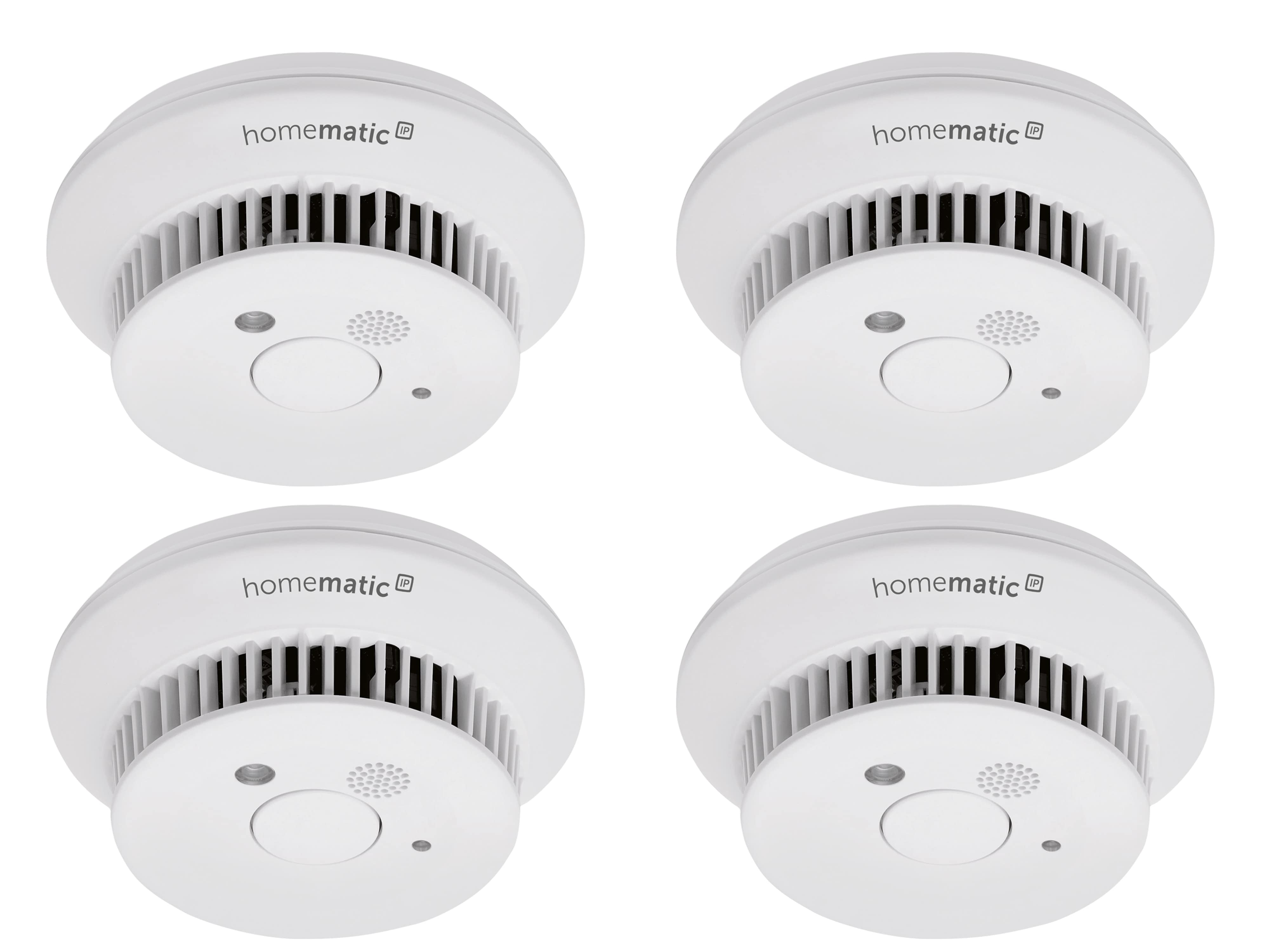 HOMEMATIC IP Smart Home 142685A0, Rauchwarnmelder, 4 Stück