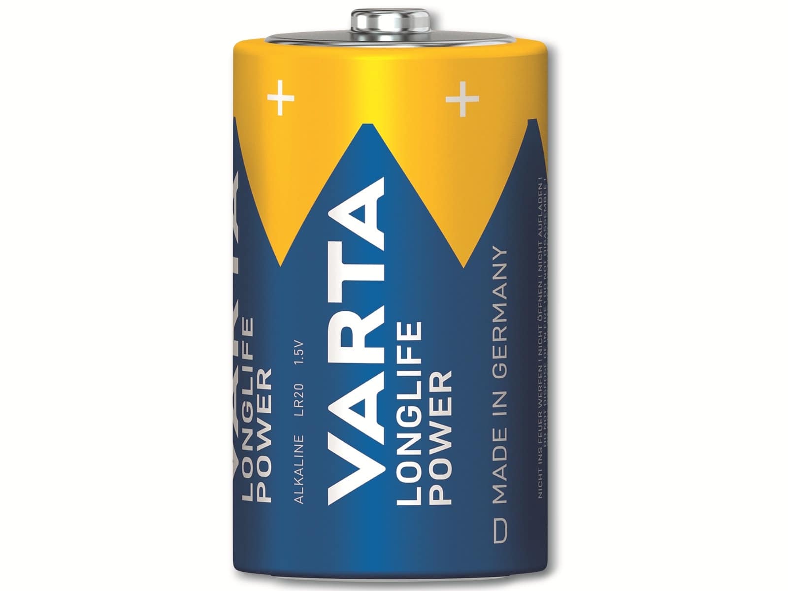 VARTA Batterie Alkaline, Mono, D, LR20, 1.5V, Longlife Power, 4 Stück