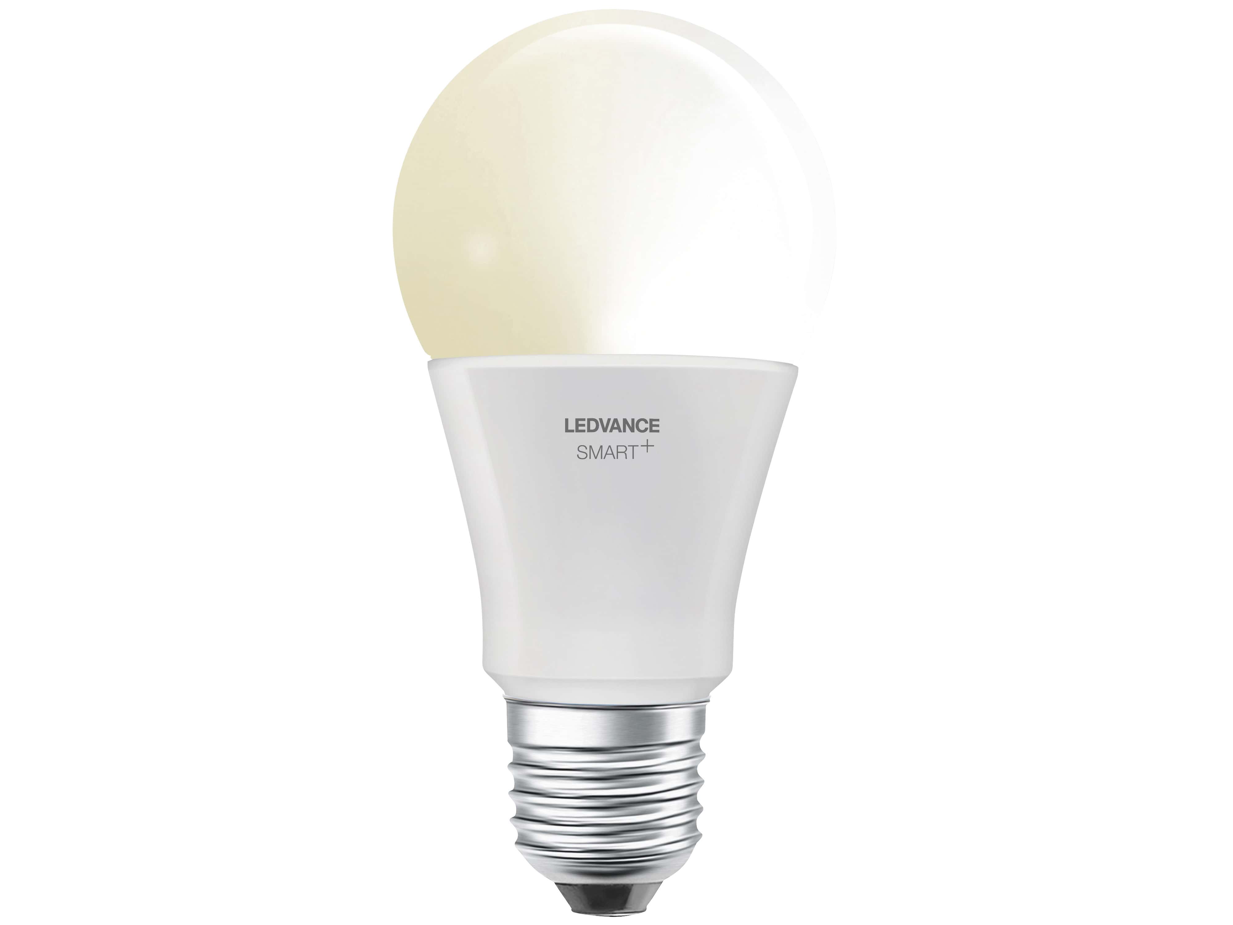 LEDVANCE LED-Lampe SMART+ WiFi Classic, A60, E27, EEK: F, 9 W, 806 lm, 2700 K, Smart, 3 Stück