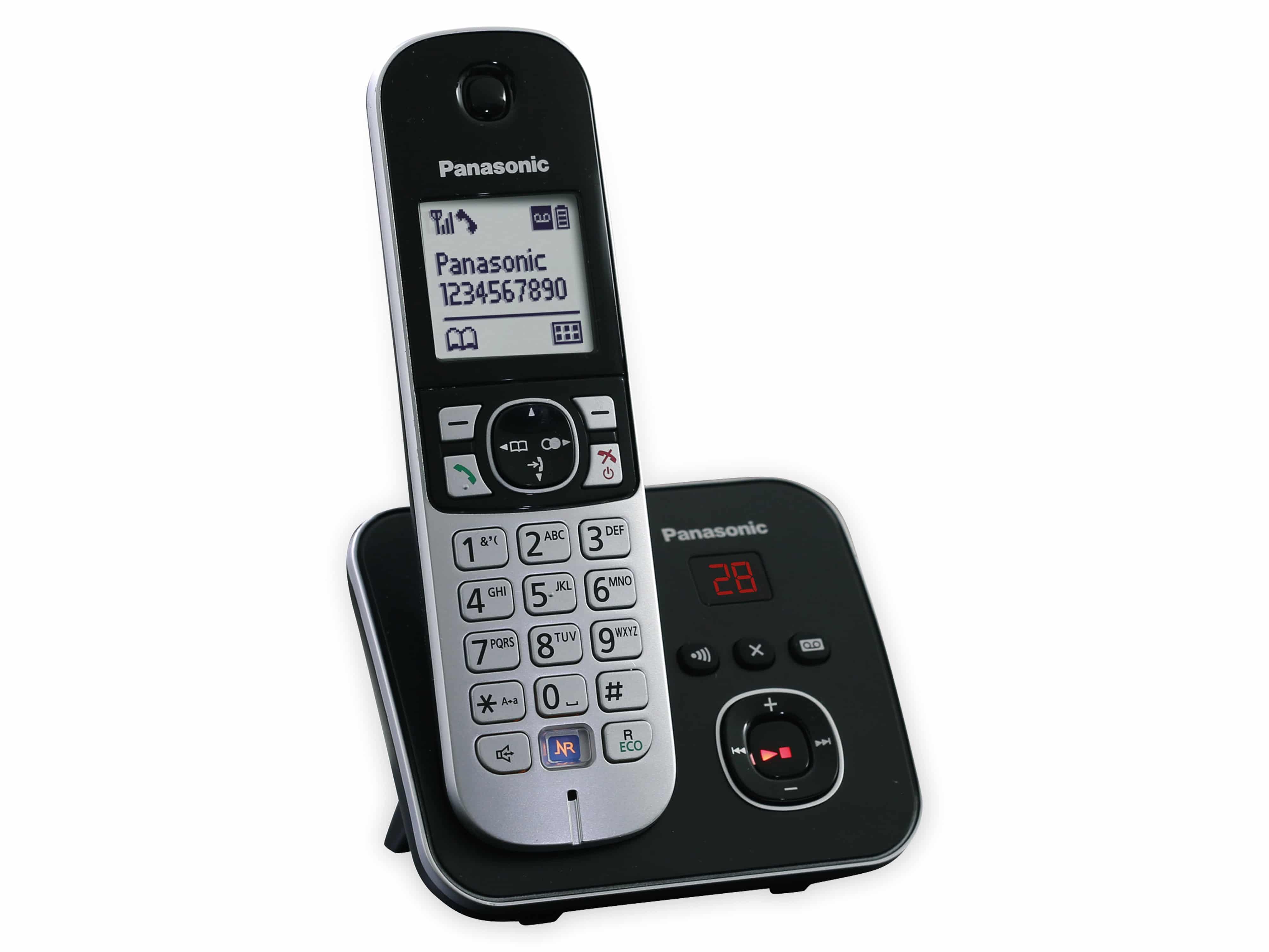 PANASONIC DECT-Telefon KX-TG6821GB, mit AB, schwarz