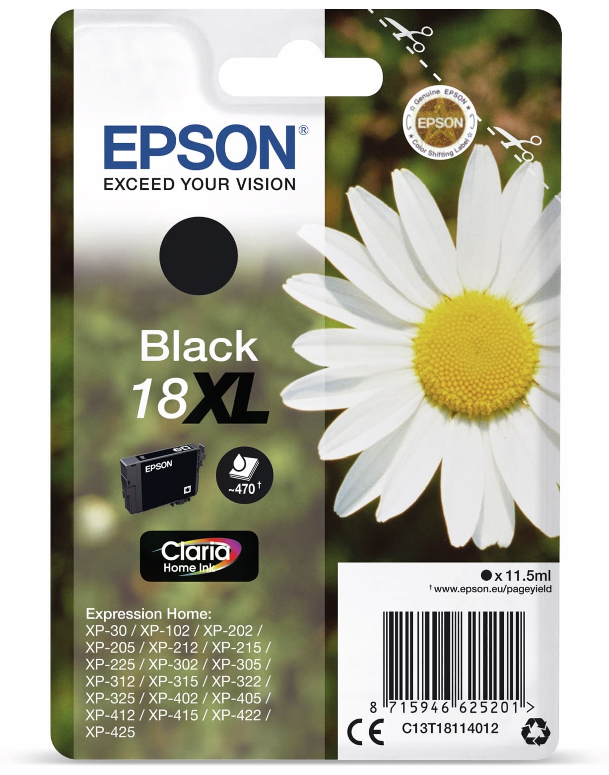 Epson Tintenpatrone 18 XL, schwarz