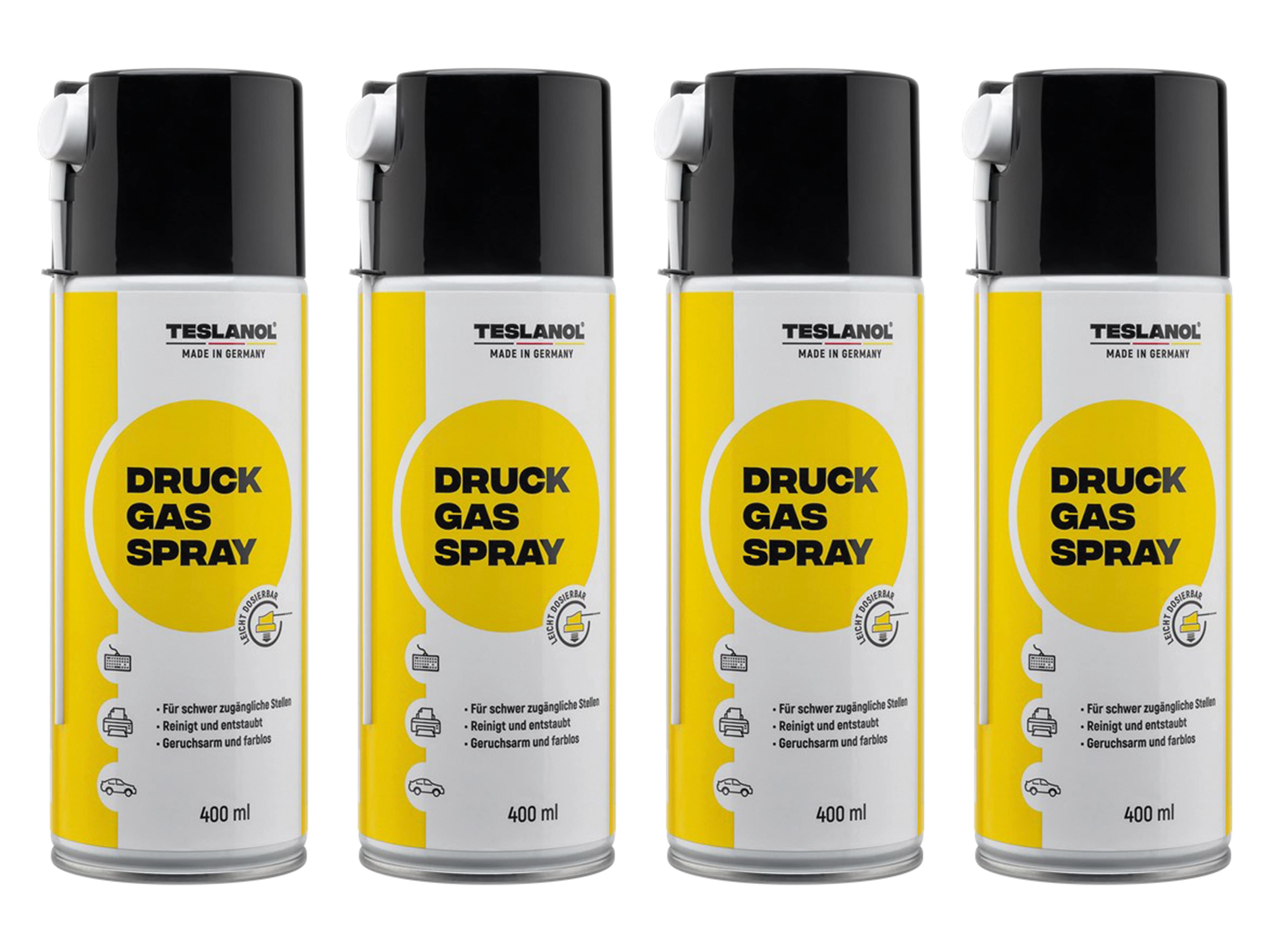 TESLANOL Druckluftspray 26003, 400 ml, 4 Stück