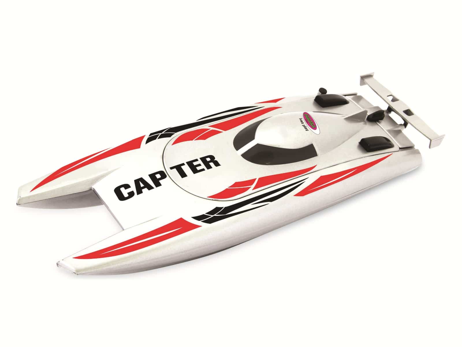 JAMARA Speedboot Capter, weiß/rot, LiPo, 7,4 V, 2,4 GHz