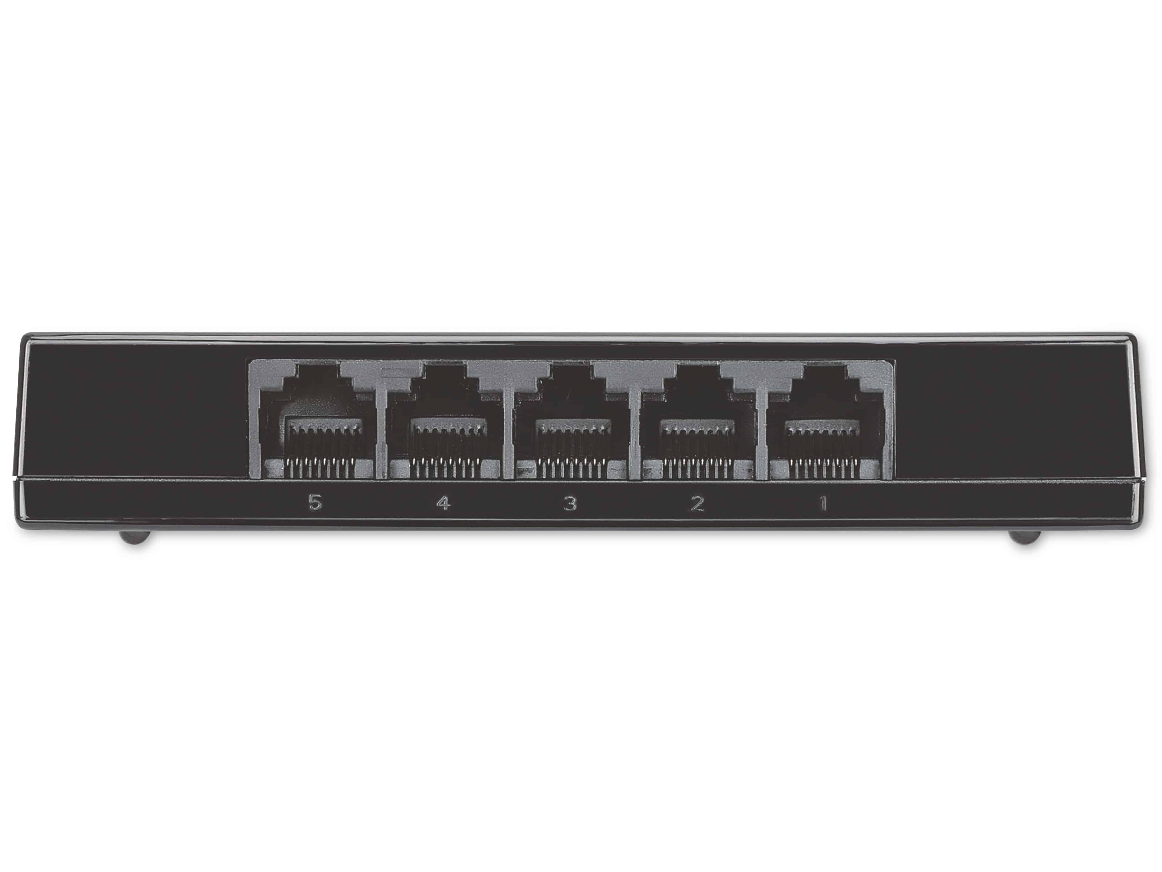 INTELLINET Ethernet Switch 561747 5-Port Gigabit, schwarz