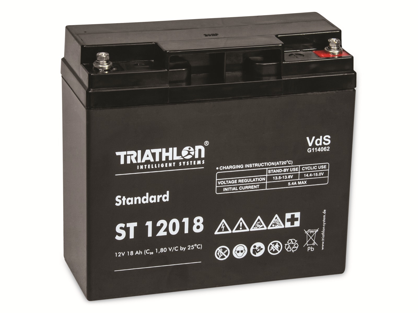 TRIATHLON Bleiakku, 12V/18000mAh, VdS-Zulassung, M5