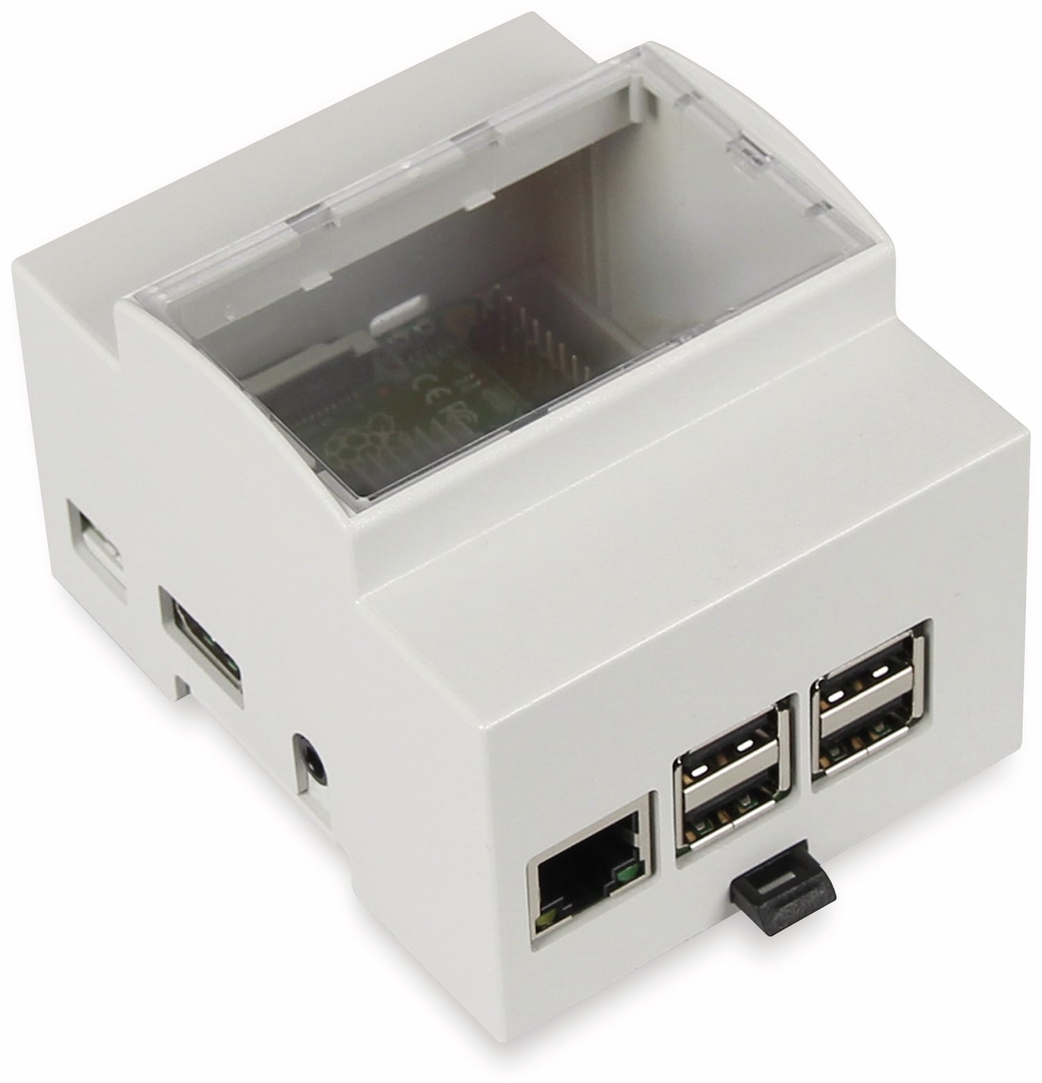 JOY-IT Hutschienen Gehäuse für Raspberry Pi Modell B+, 2B, 3