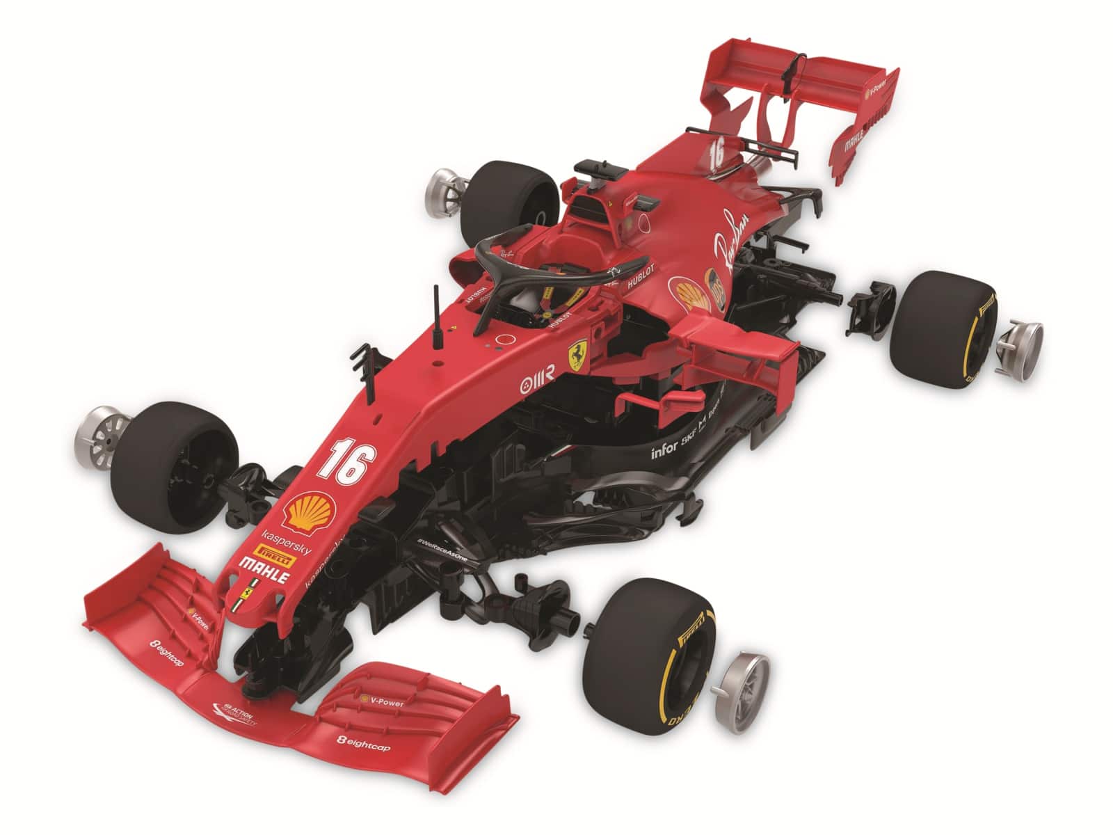 JAMARA Rennwagen Ferrari SF 1000, 1:16, rot, 2,4 GHz, Bausatz 65-teilig