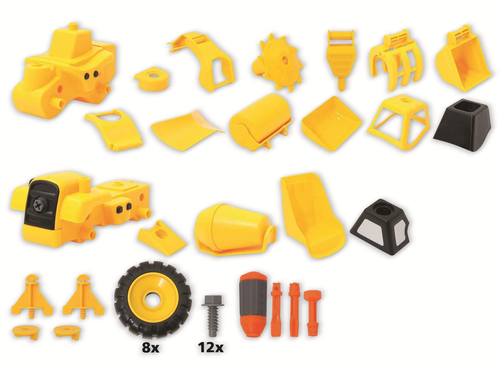 JAMARA Baufahrzeug-Set, 9in2, 46-teilig 