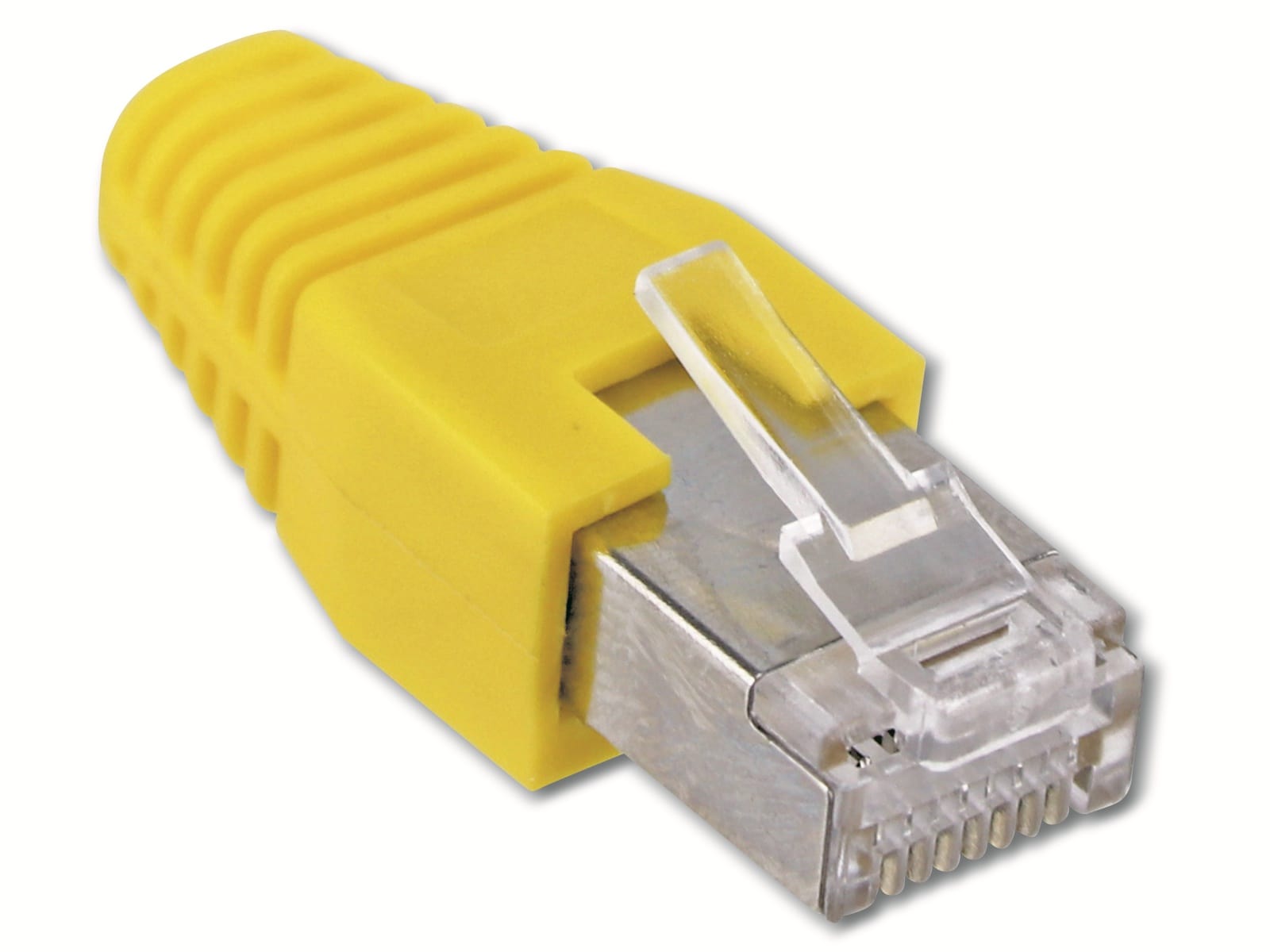 S-IMPULS CAT.6 RJ45-Stecker mit Führungskamm, gelb, 10 Stück