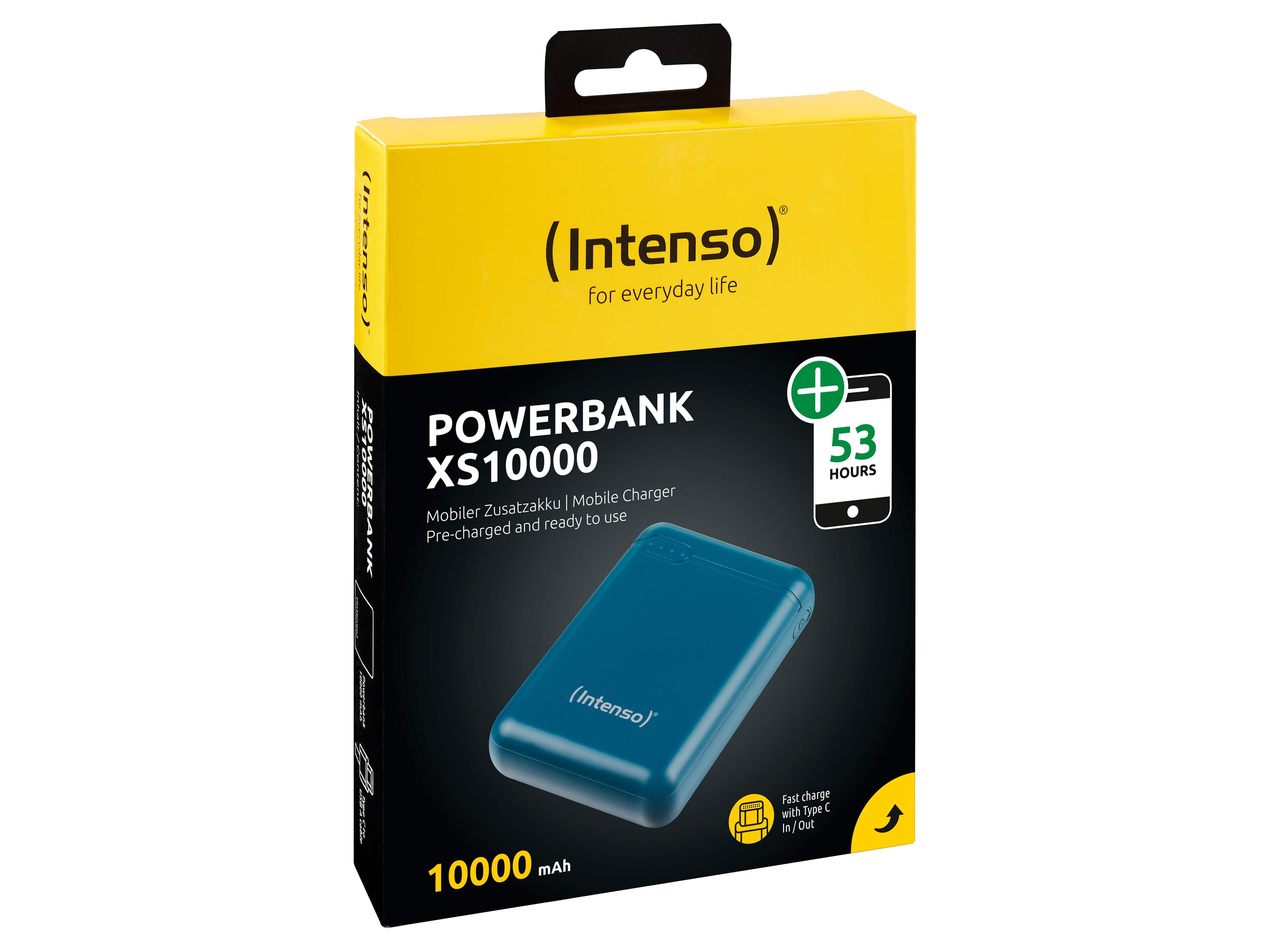 INTENSO USB Powerbank 7313537 XS 10000, 10.000 mAh, petrol