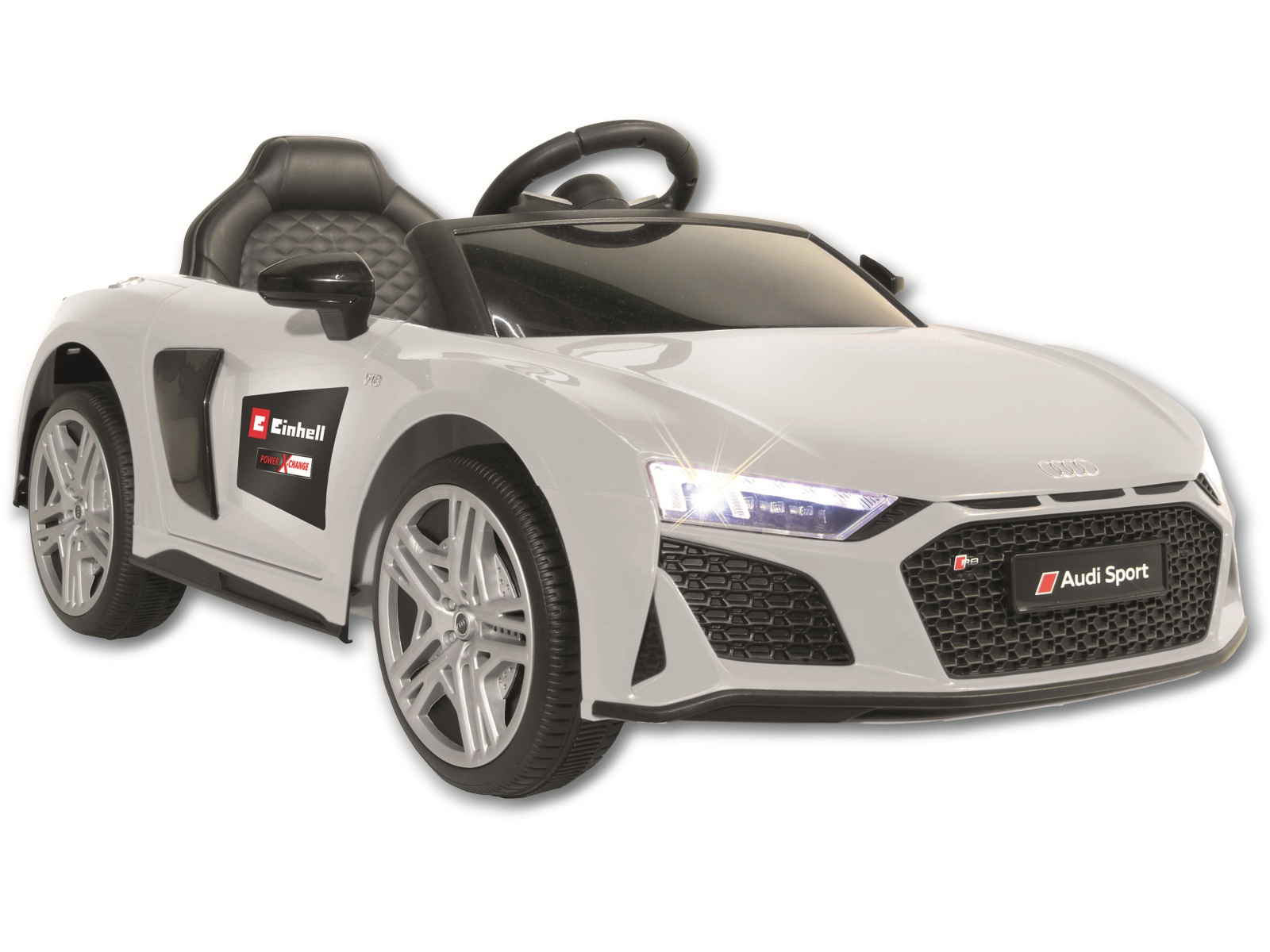 Kinder-Elektrofahrzeug Jamara Ride-on Audi R8 Spyder weiß, 18V Einhell Akku