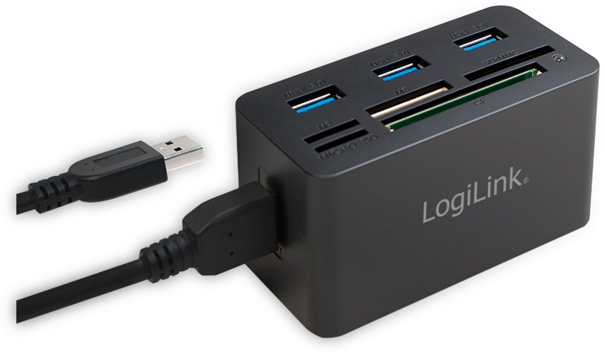 LOGILINK USB 3.0 Cardreader CR0042, 3x USB-A