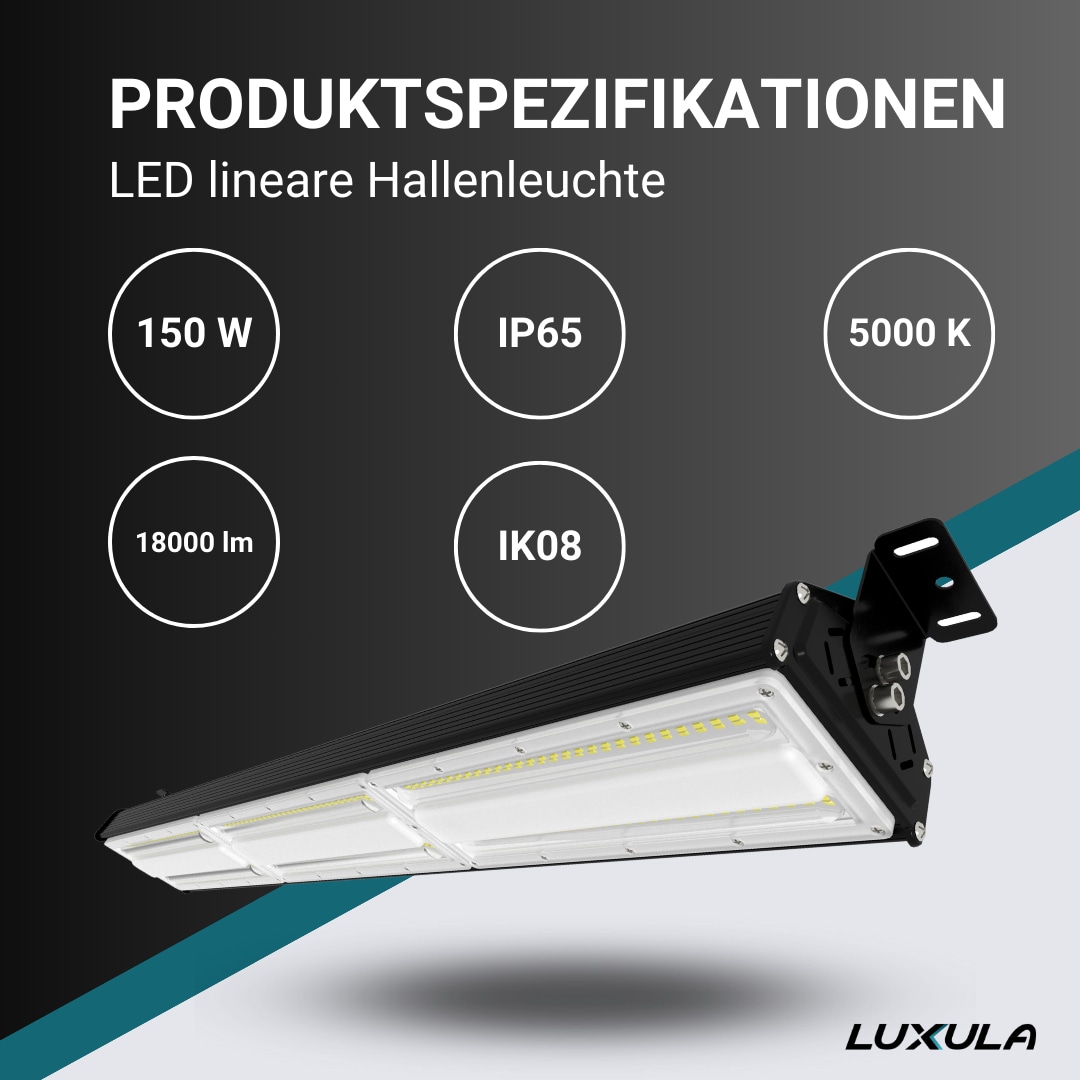 LUXULA LED-HighBay-Leuchte, neurtralweiß, EEK: E, 150 W, 18000 Lm, 5000 K