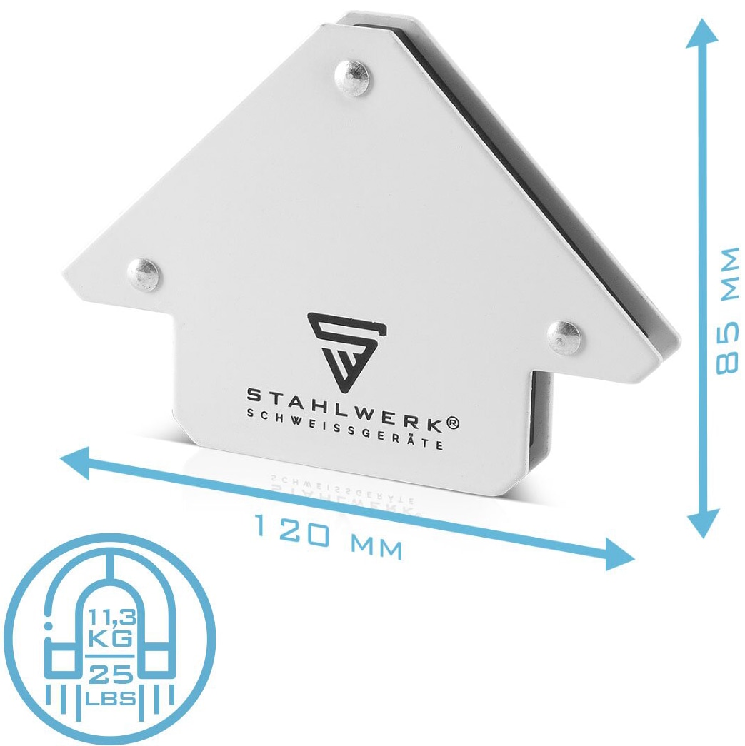 STAHLWERK Magnet-Schweißwinkel-Set, 5345, 6-teilig