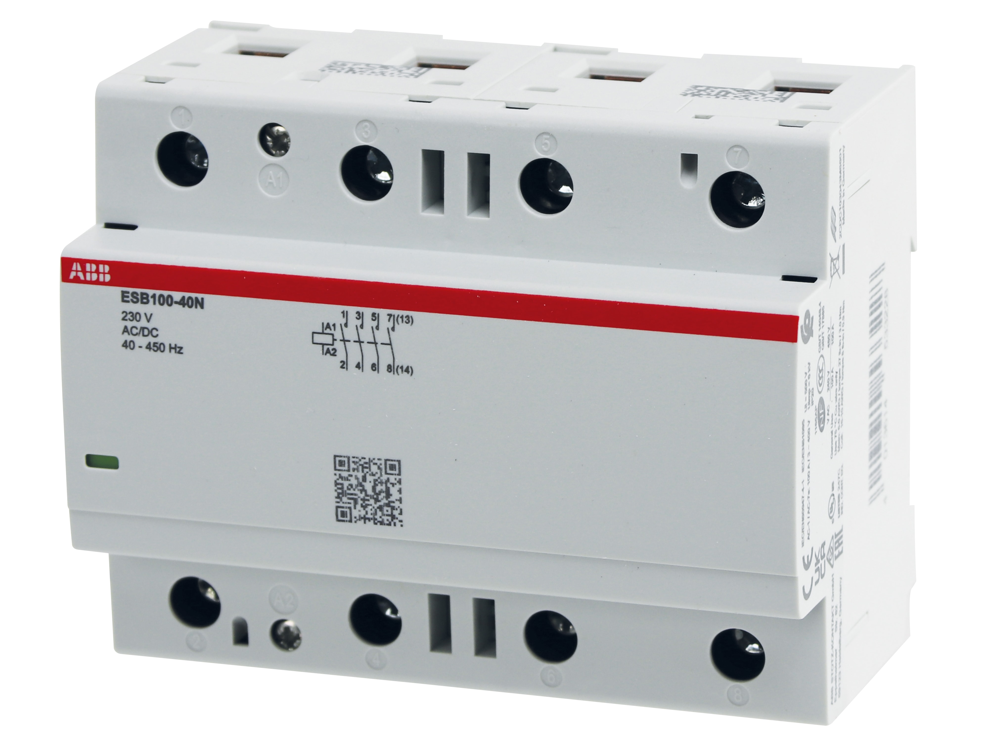 ABB Installationsschütz ESB100-40N-06, 100 A, 4S/0Ö, 230 V