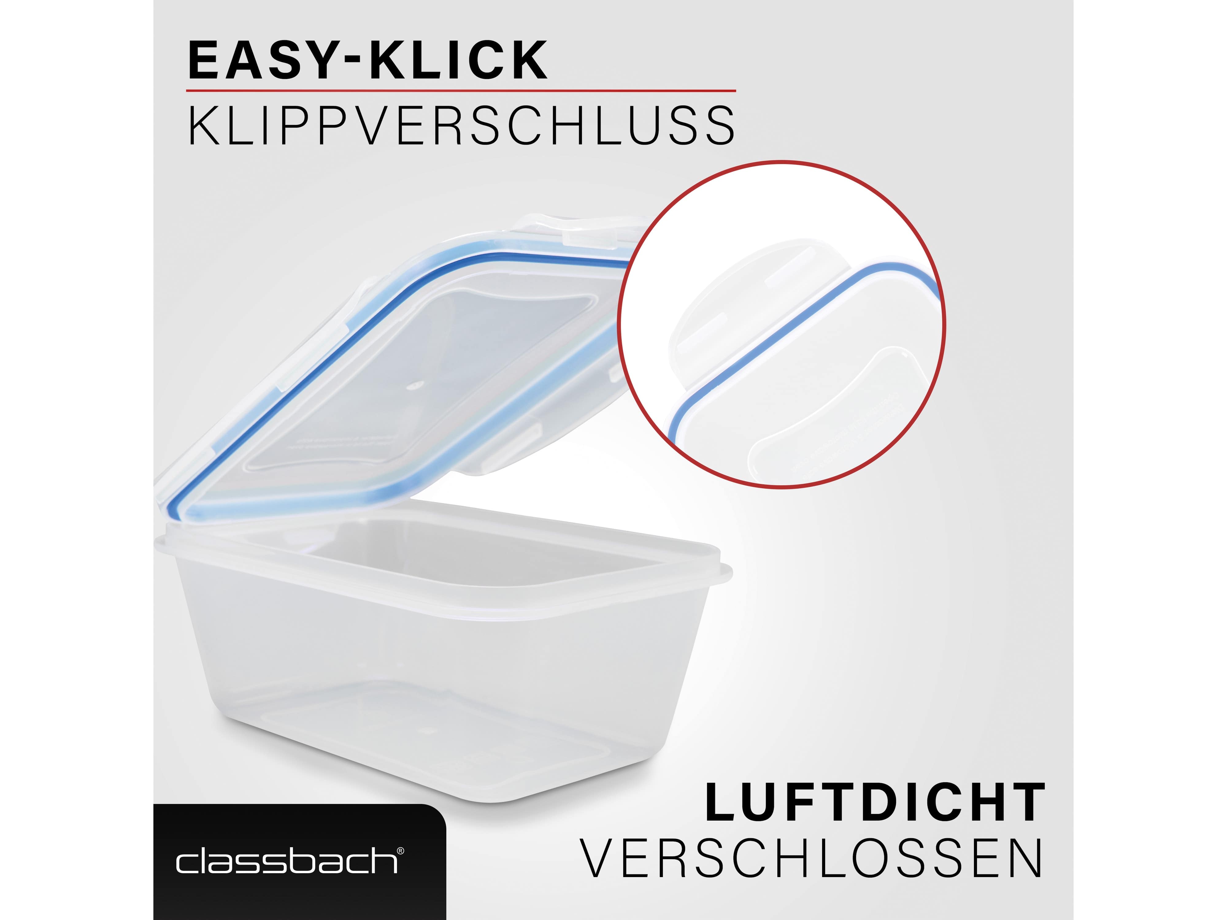 CLASSBACH Frischhaltedosen 3er Set, C-FHD 4006 K, 3x 1 L, Kunststoff