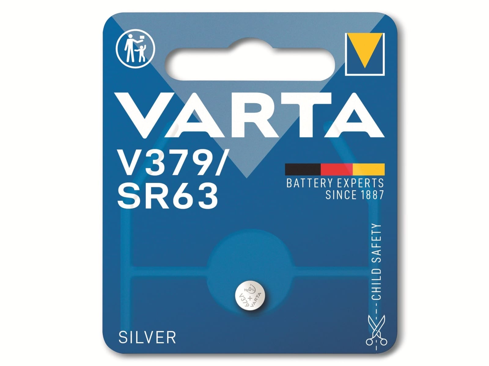 VARTA Knopfzelle Silver Oxide, 379 SR63, 1.55V, 1 Stück