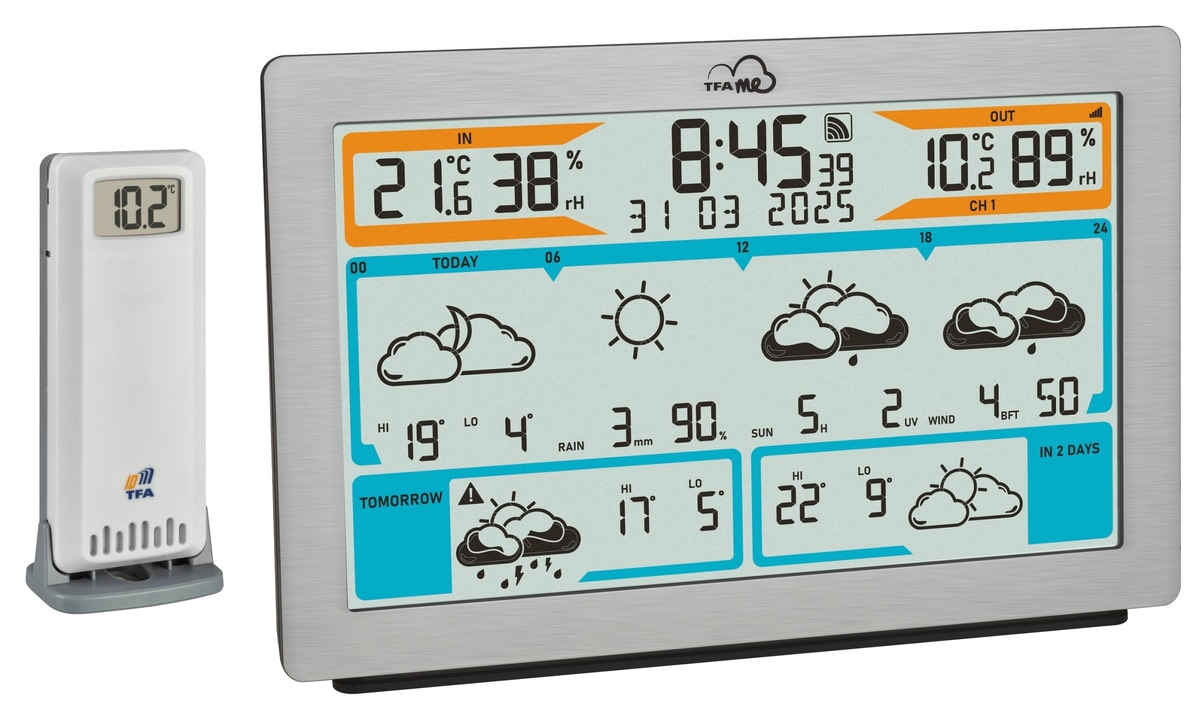 TFA WLAN Funk-Wetterstation, TFA.me ID-02, 35.8100.54, silber