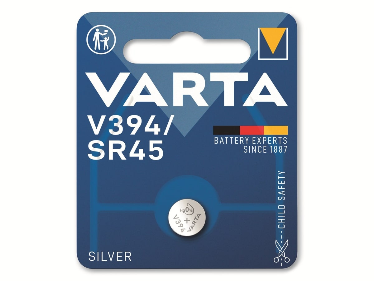 VARTA Knopfzelle Silver Oxide, 394 SR45, 1.55V, 1 Stück