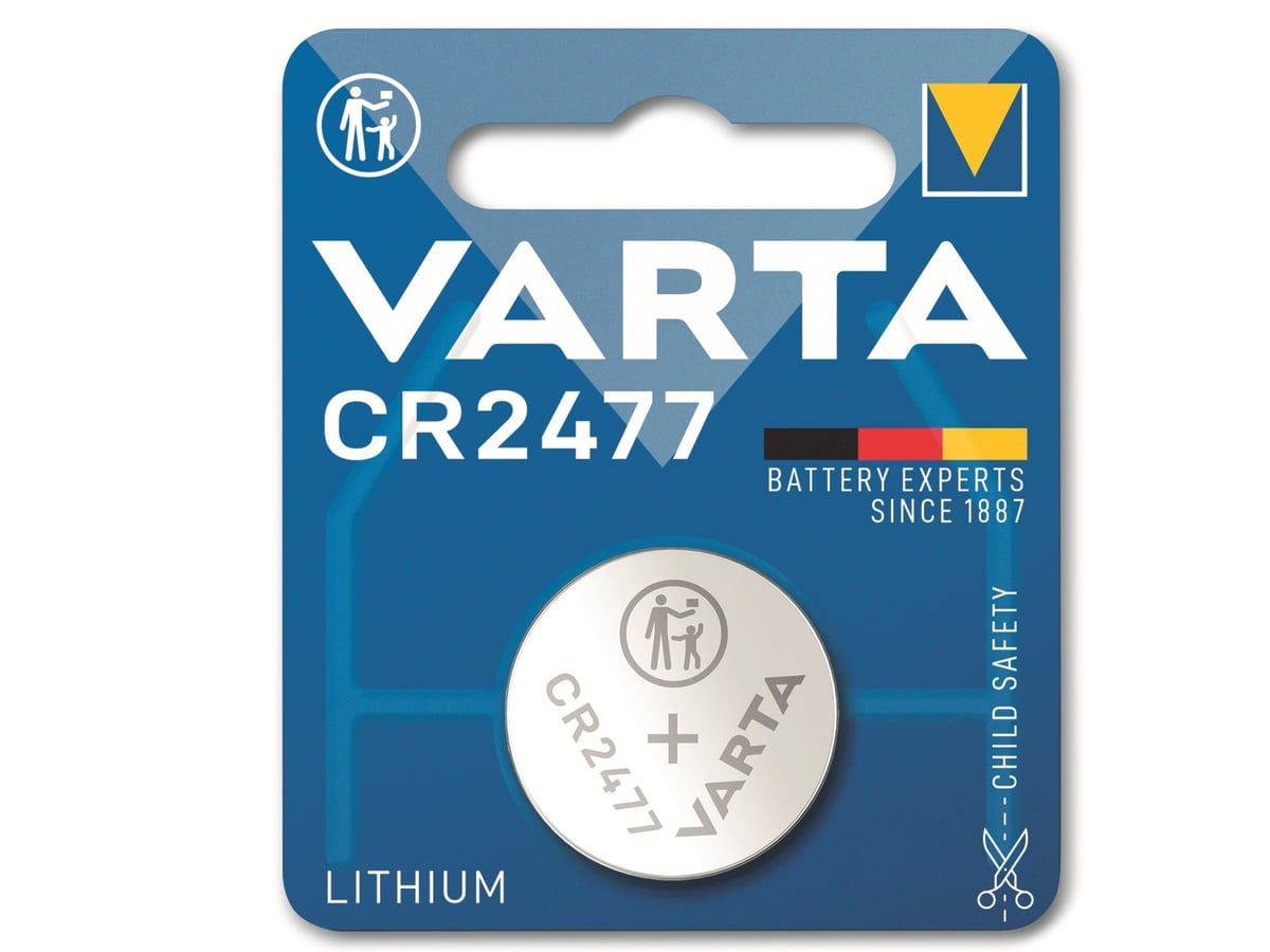 VARTA Knopfzelle Lithium, CR2477, 3V 1 Stück