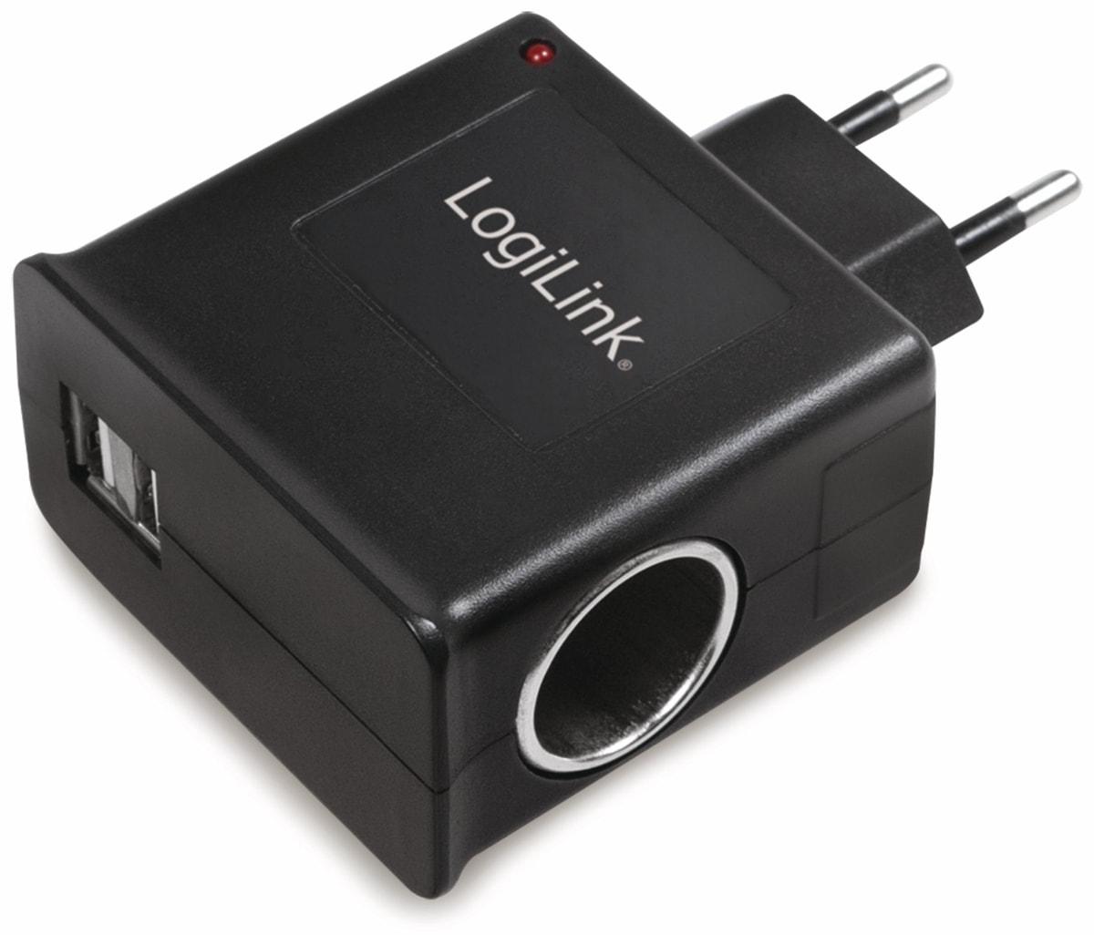 LOGILINK Stecker-Schaltnetzteil mit USB- und KFZ-Buchse