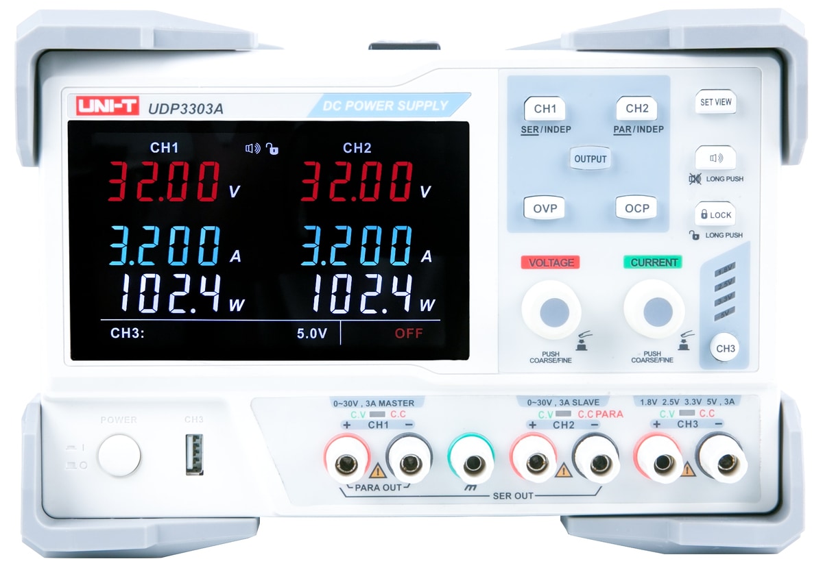 UNI-T Labornetzteil UDP3303A, 3-Kanal, 0...30 V, 0...3 A, 195 W