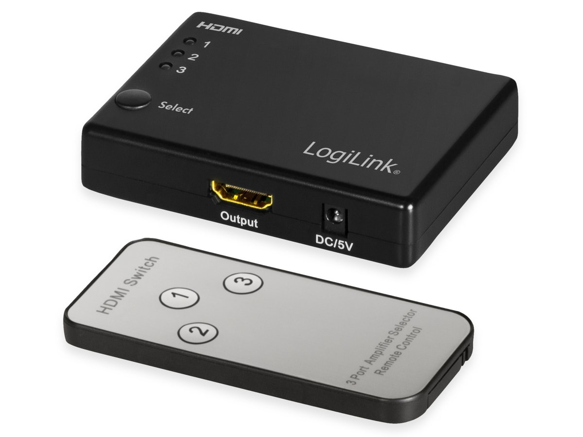 LOGILINK HDMI-Switch HD0042, 3x1-Port, 1080p/60 Hz