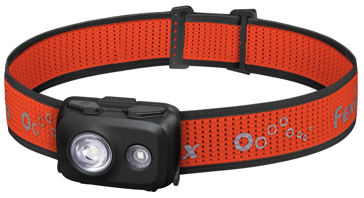 FENIX LED-Stirnlampe HL16, Batteriebetrieb, schwarz-rot