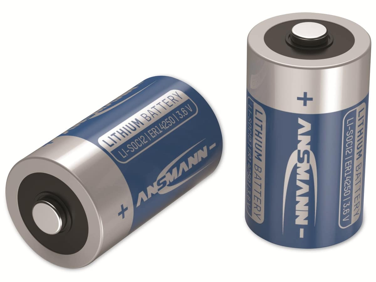 ANSMANN Lithium-Batterie ER14250, 3,6V-, 1200 mAh, AA