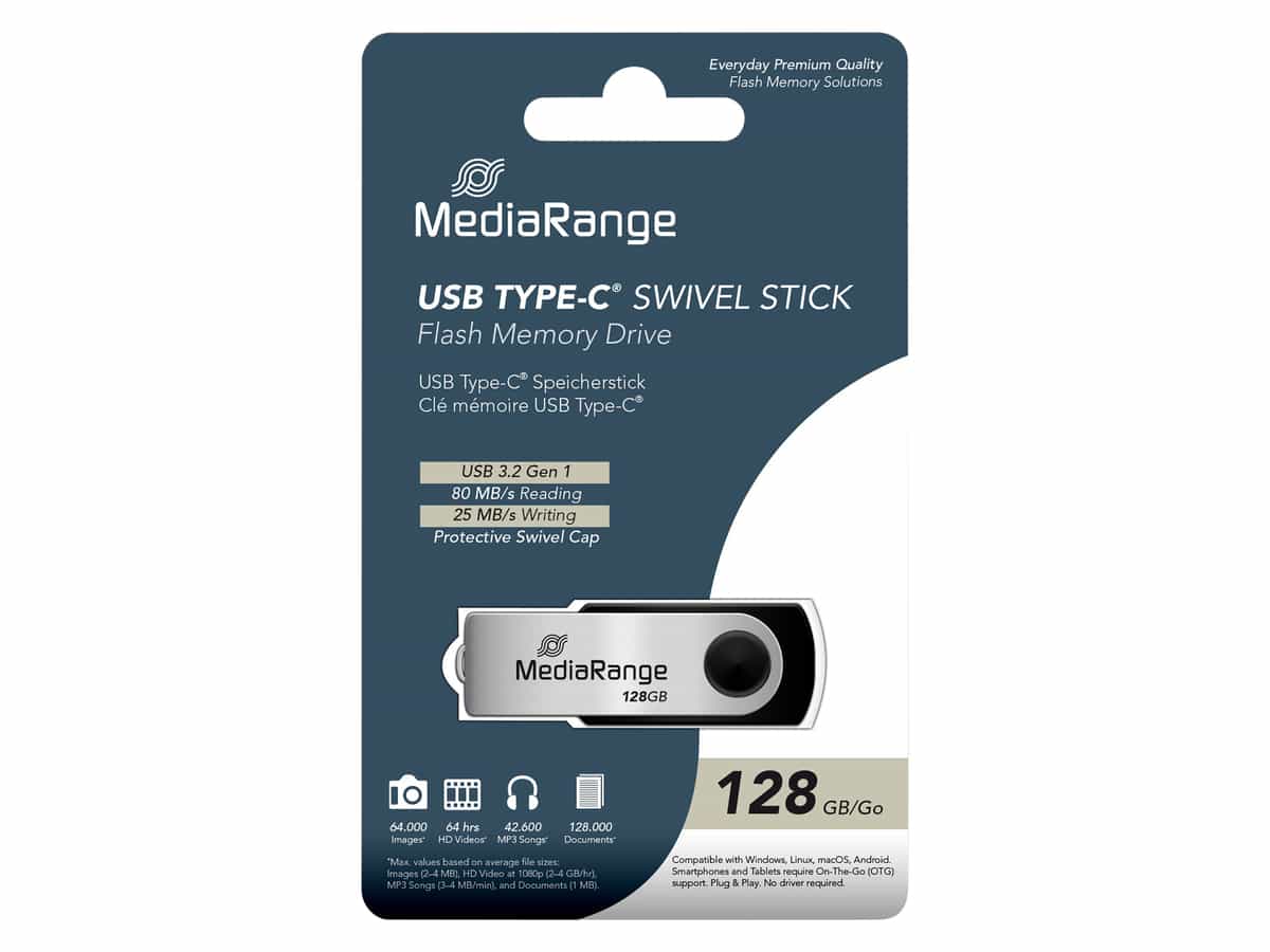 MEDIARANGE USB-Stick MR1954 USB 3.2 128GB