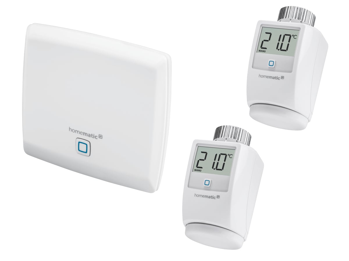 HOMEMATIC IP Accesspoint + 2er Set Thermostat 140280