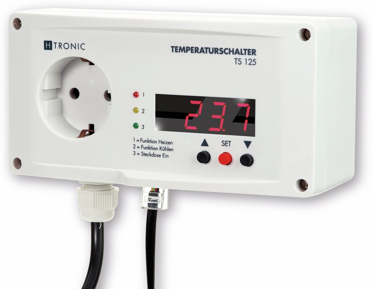 H-TRONIC Temperaturregler-Steckdose TS125