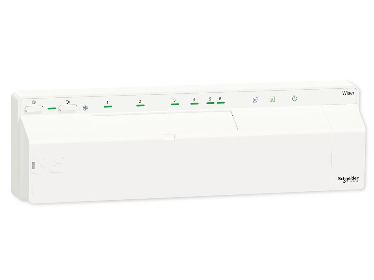 SCHNEIDER ELECTRIC Smart Home Wiser Verteilerleiste Fußbodenheizung, CCTFR6620, 24 V