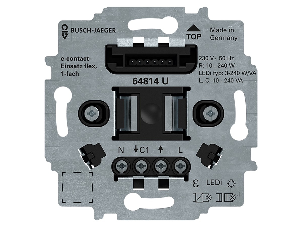 BUSCH-JAEGER e-contact-Einsatz flex 64814 U, 1-fach