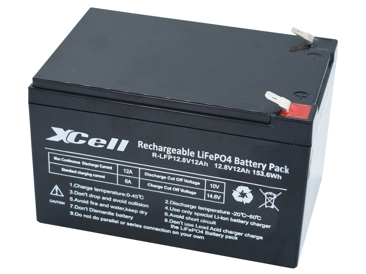 XCELL LiFePO4-Akku LFP1212L, 12 V, 12 Ah