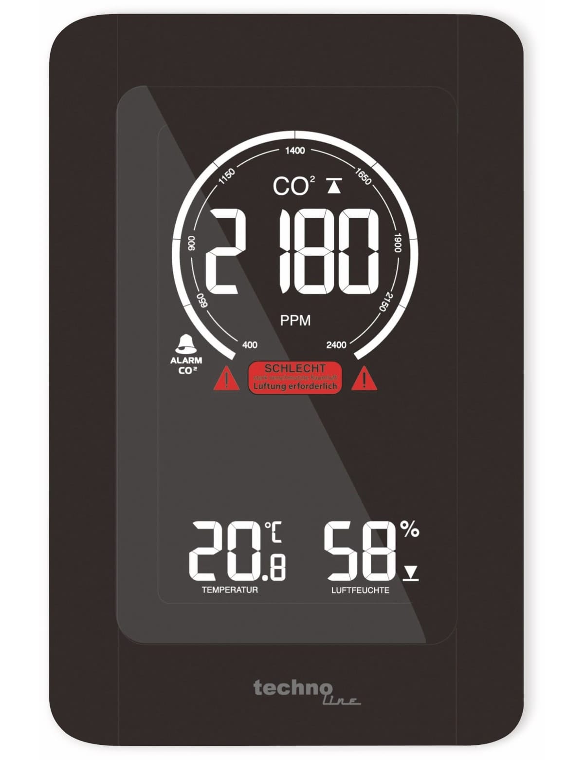 TECHNOLINE Luftgütemonitor WL 1030 mit CO2-Anzeige