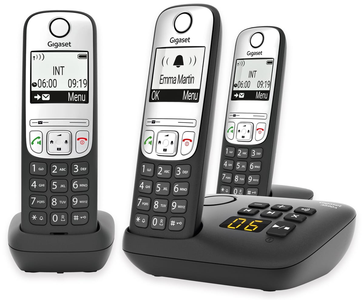 GIGASET DECT-Telefon A690A Trio, schwarz